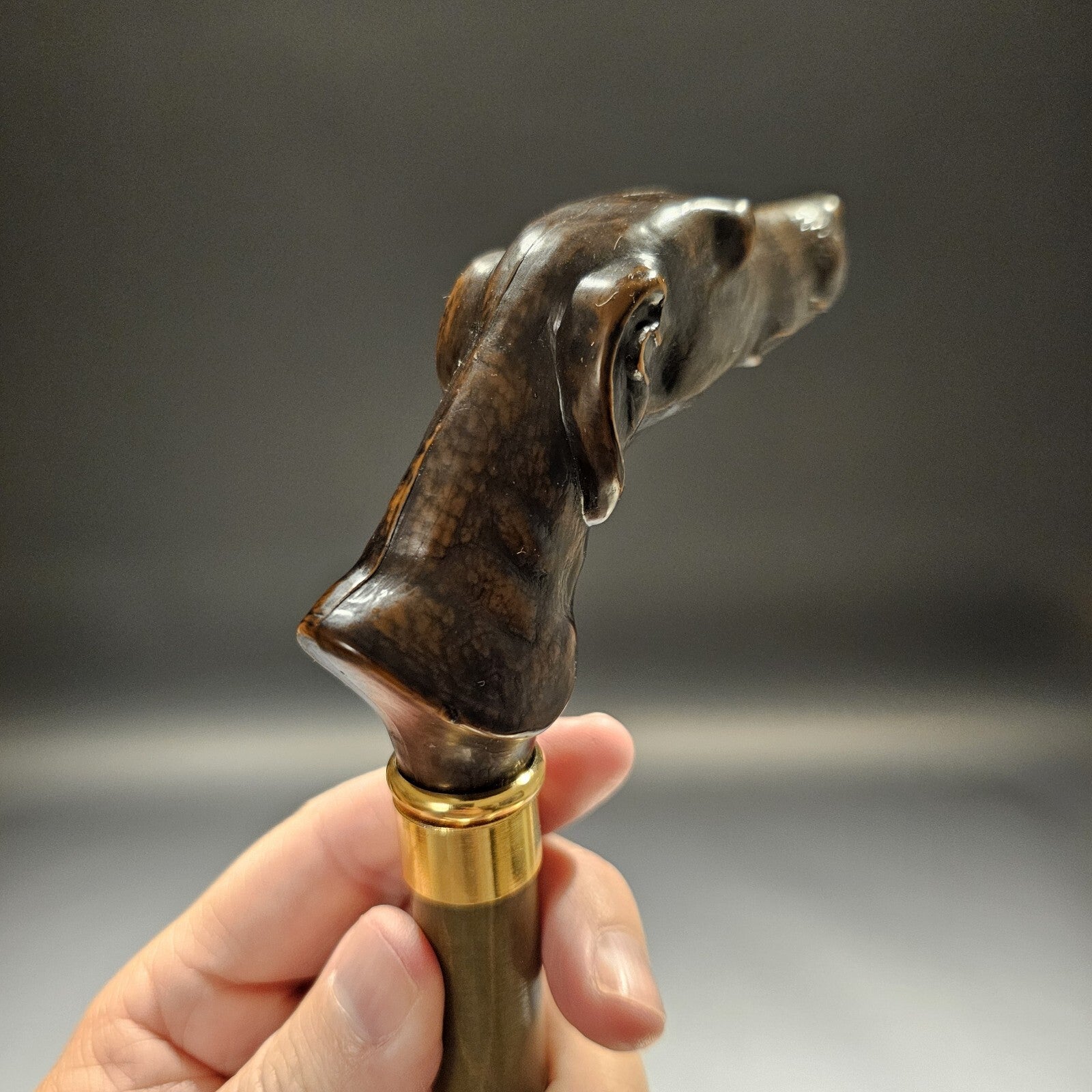 36" Antique Style Greyhound Dog Walking Stick Cane