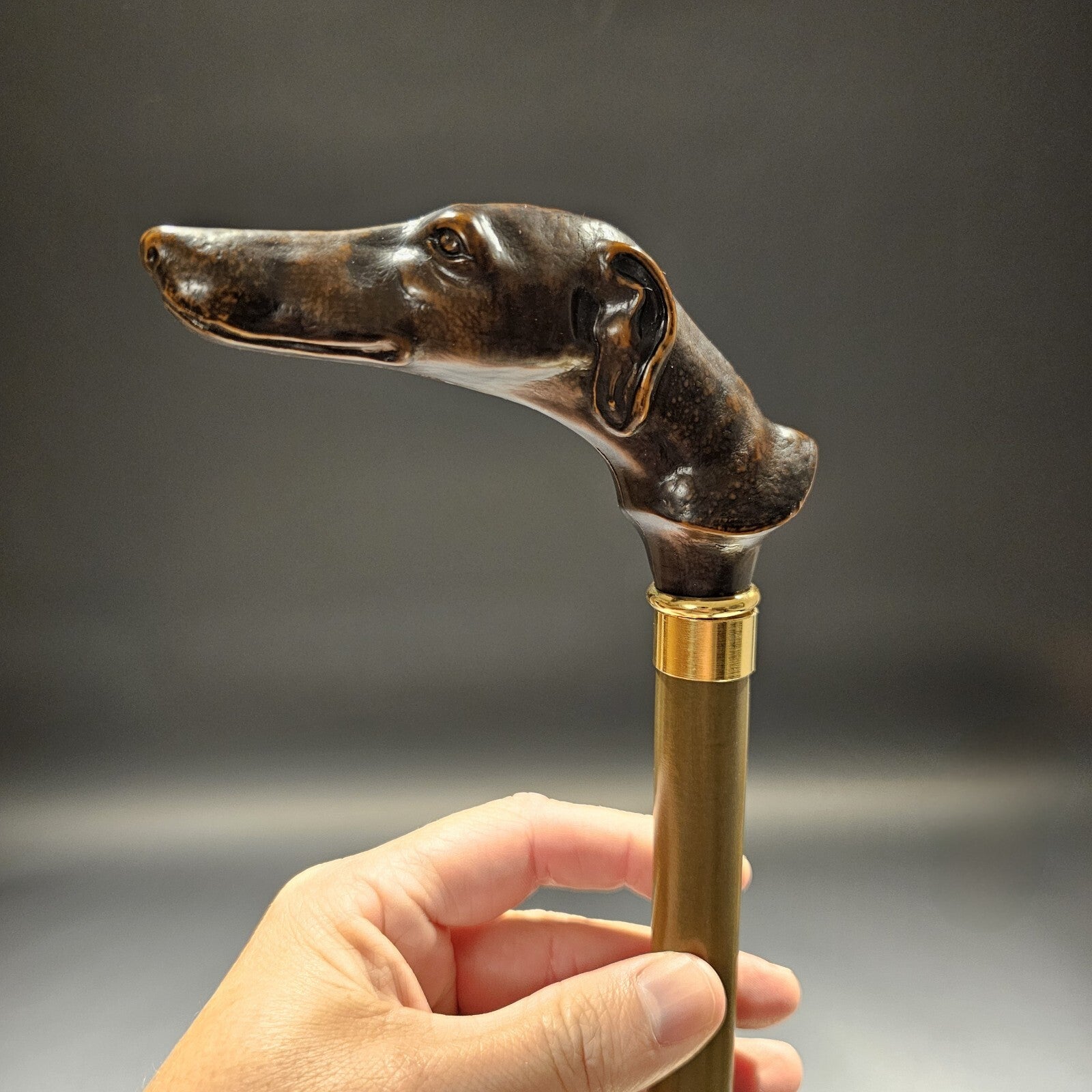 36" Antique Style Greyhound Dog Walking Stick Cane
