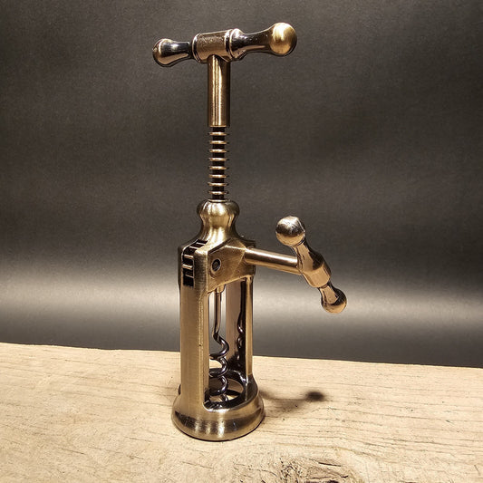 Antique Vintage Style Rack & Pinion Kings Corkscrew Wine Bottle Opener Gift