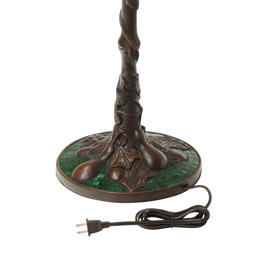 29.5"H Tiffany-Style Stained Glass Poppies Table Lamp
