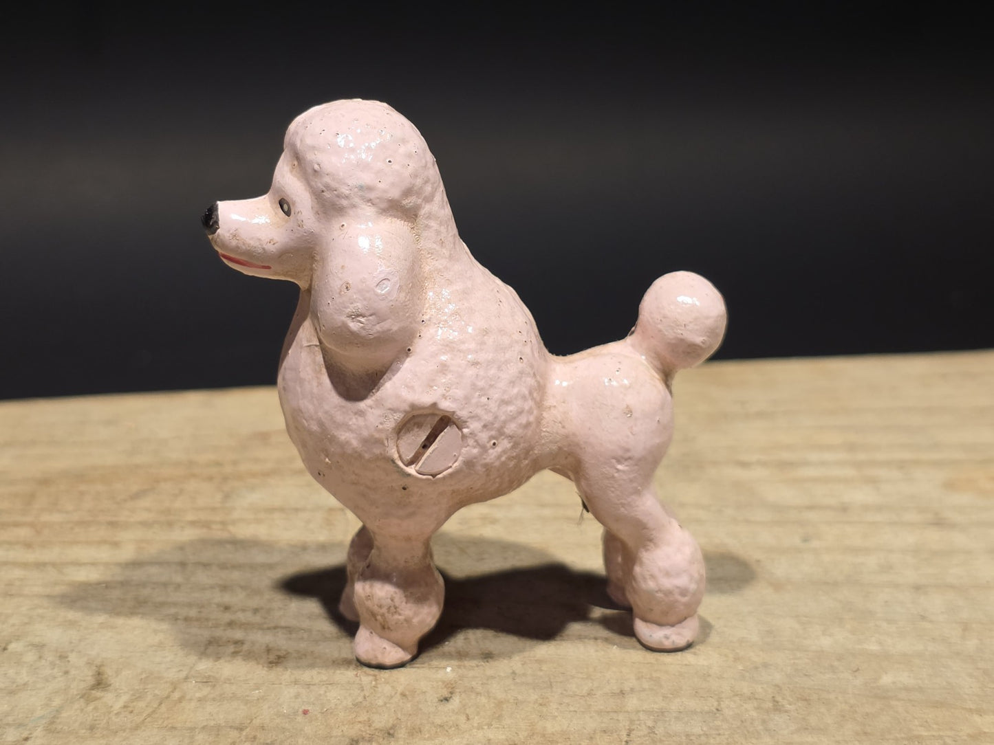 Cast Iron Pink Poodle Dog Figurine – Vintage Style Poodle Statue