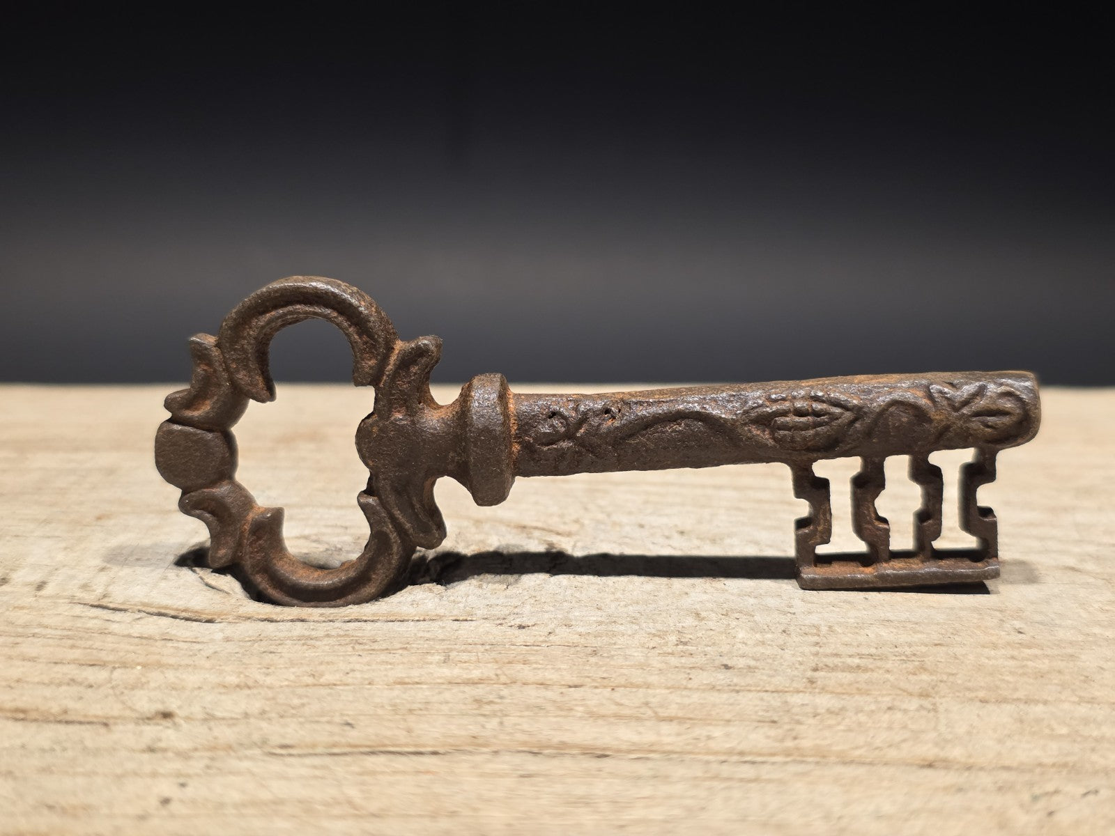 4" Antique Style Iron Large Skeleton Church Key