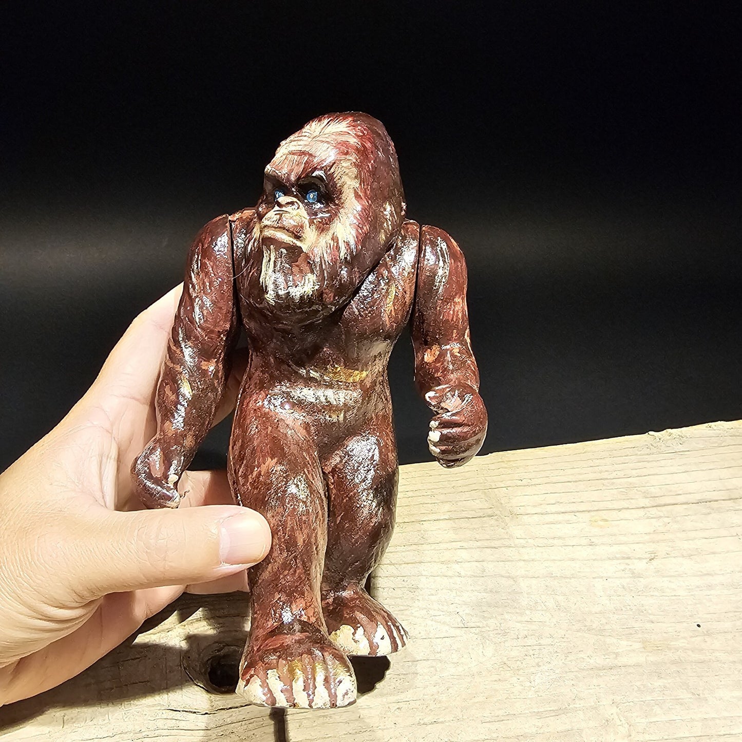 7 1/2" Antique Style Cast Iron Big Foot Sasquatch Coin Bank