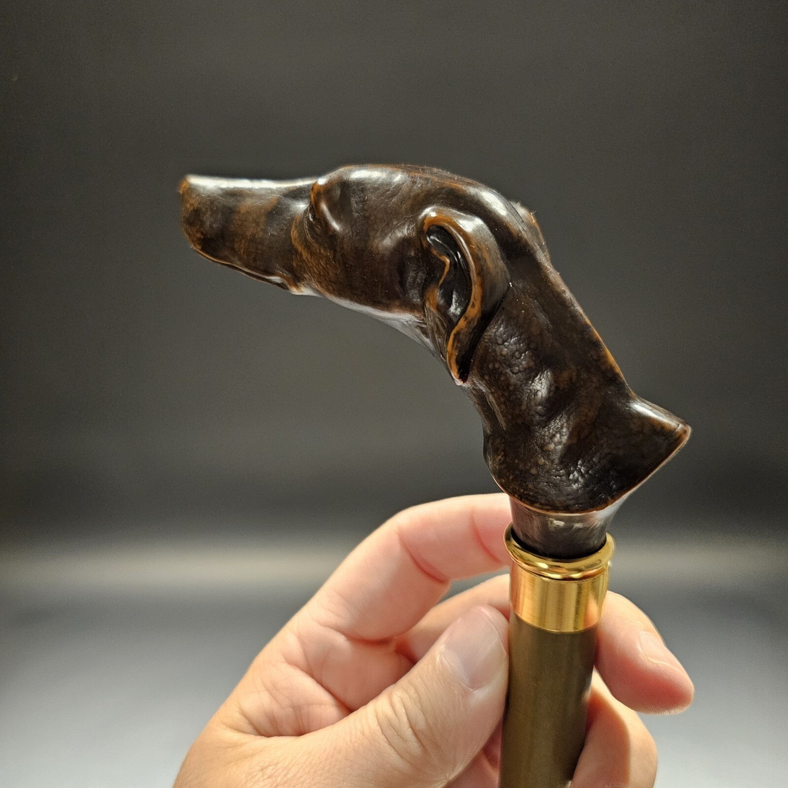 36" Antique Style Greyhound Dog Walking Stick Cane