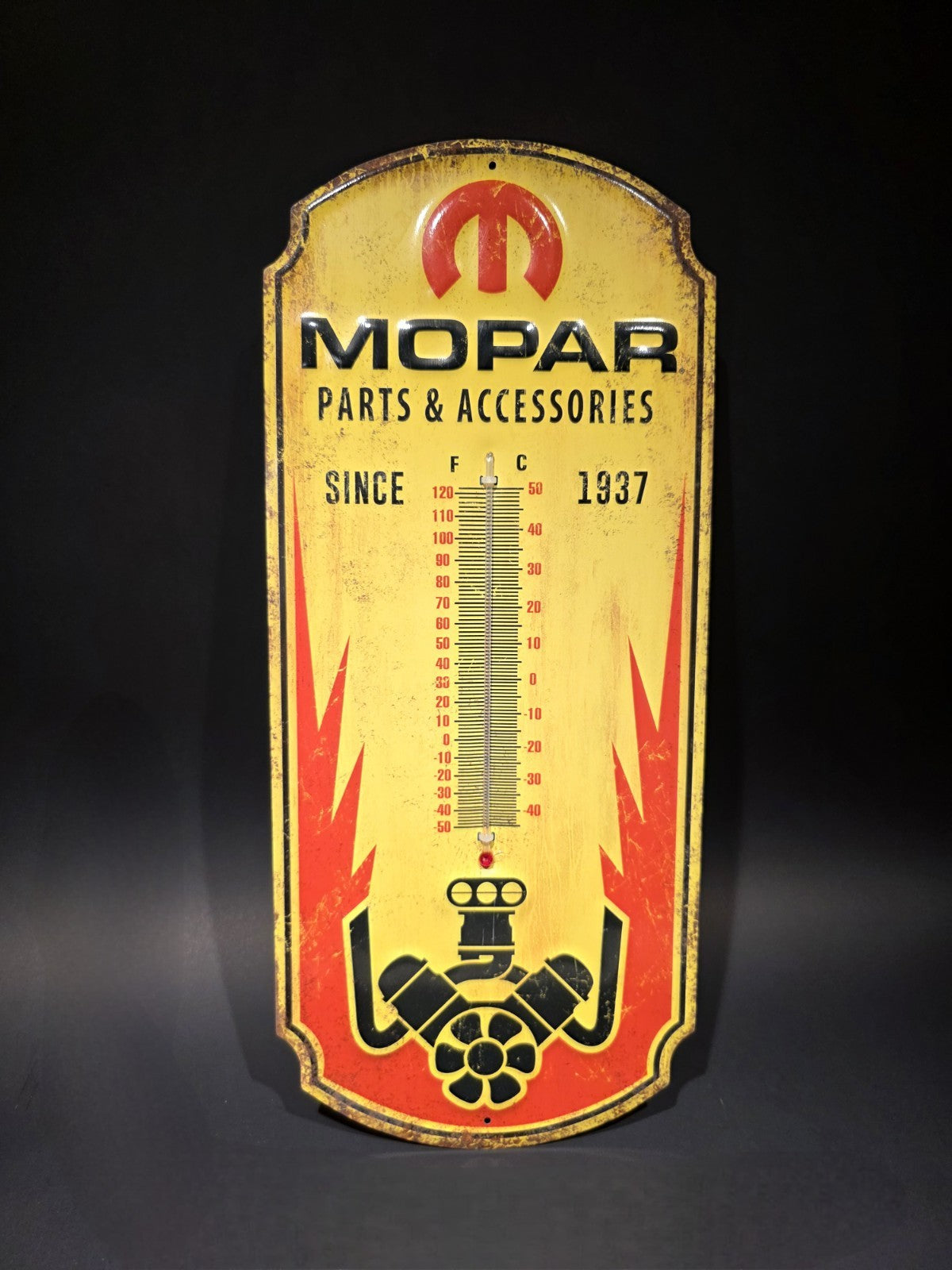 17.5 " Metal Vintage Style Mopar Thermometer Sign