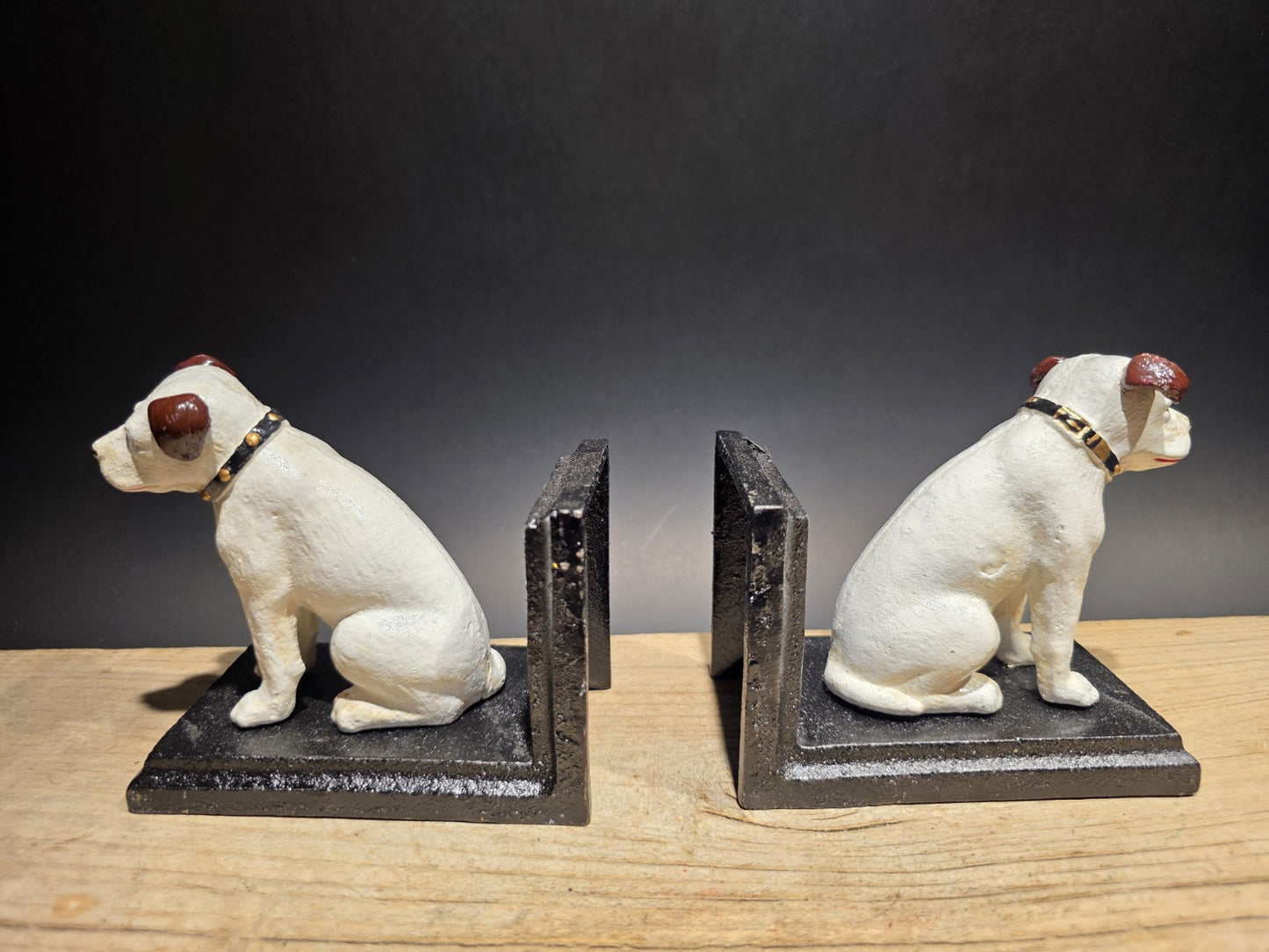 Pair of Cast Iron Nipper Dog Bookends