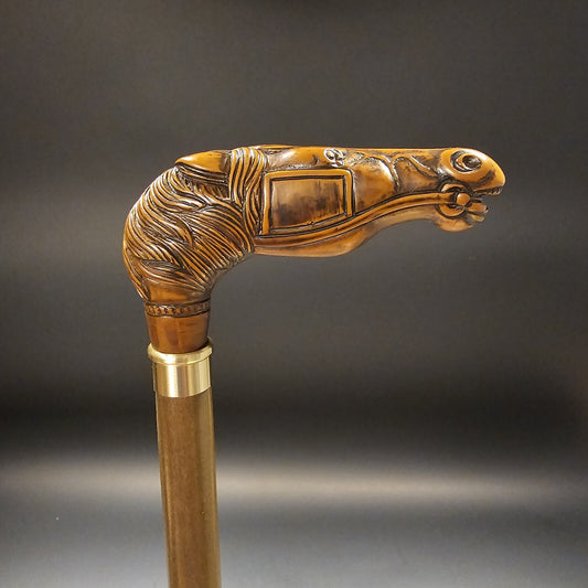 36" Antique Style Horse Head Walking Stick Cane