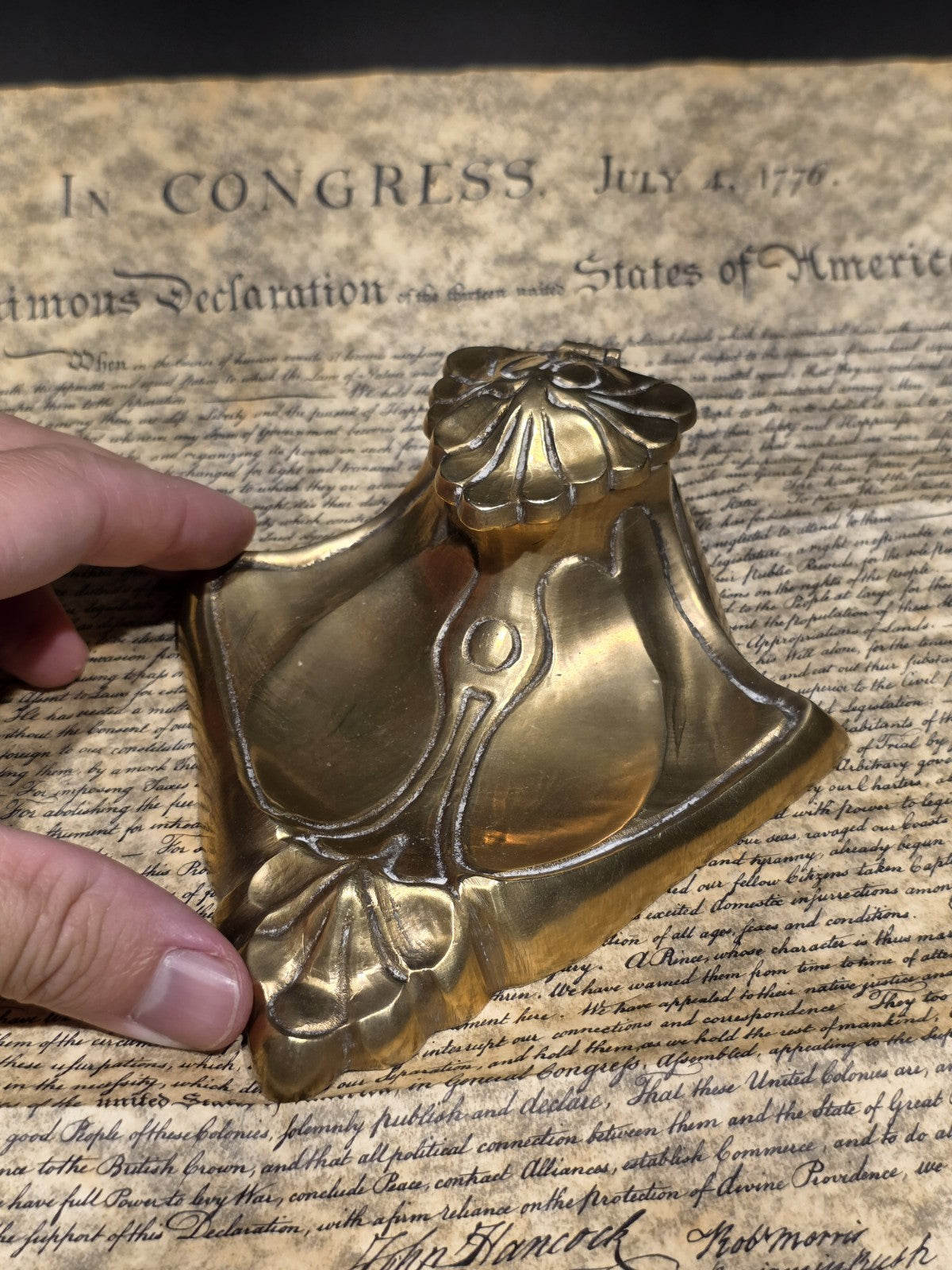  Brass Inkwell Ink pot Bottle Vintage Antique Style