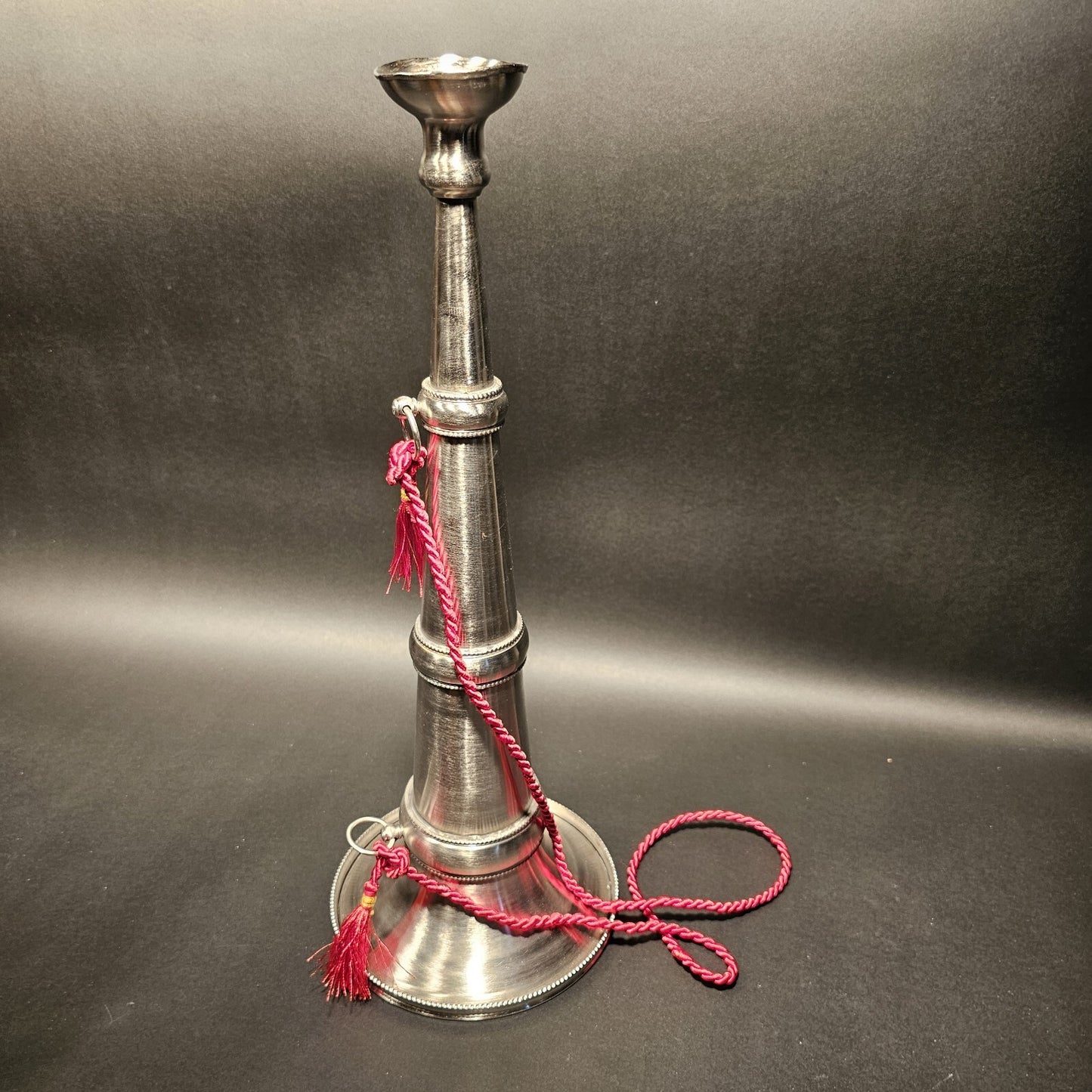16 1/2" Antique Style Silver Fireman Presentation Speaking Trumpet