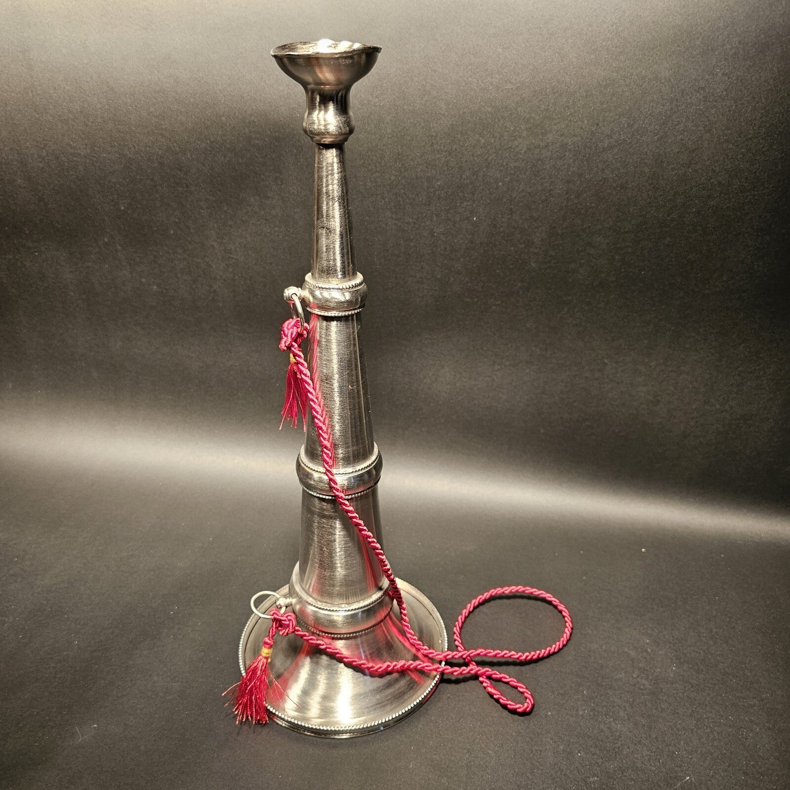 16 1/2" Antique Style Silver Fireman Presentation Speaking Trumpet