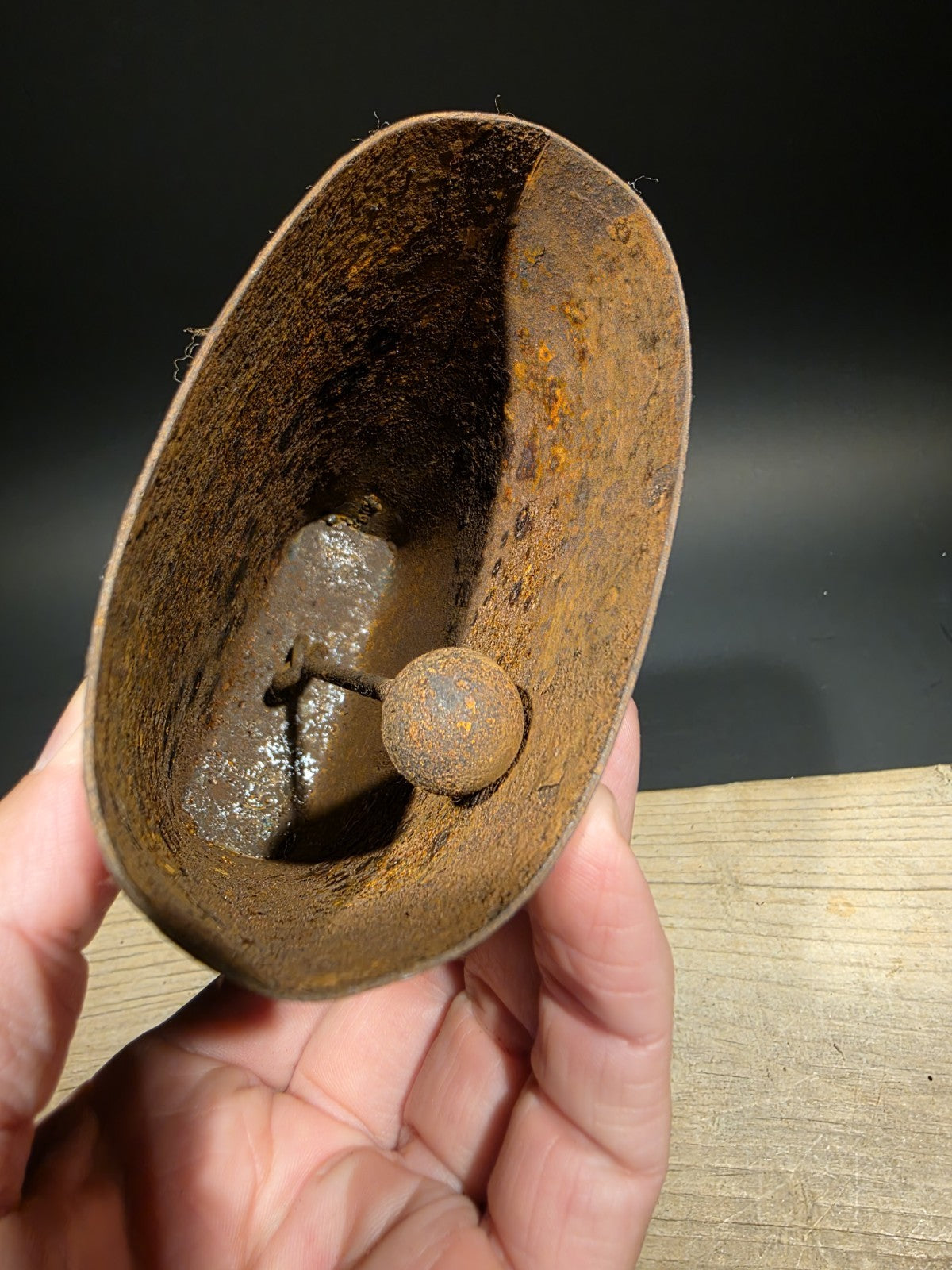 6 3/4" Primitive Vintage Antique Style Hand Wrought Iron Cow Bell