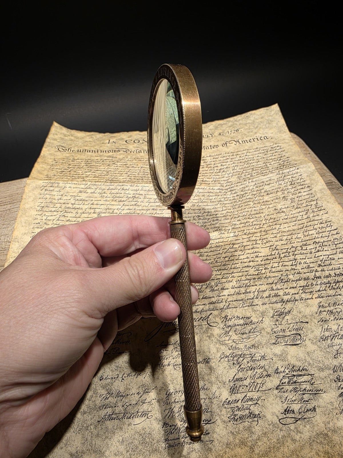 8 1/2" Bausch & Laurance Brass Reading Magnifier – Classic Optical Instrument
