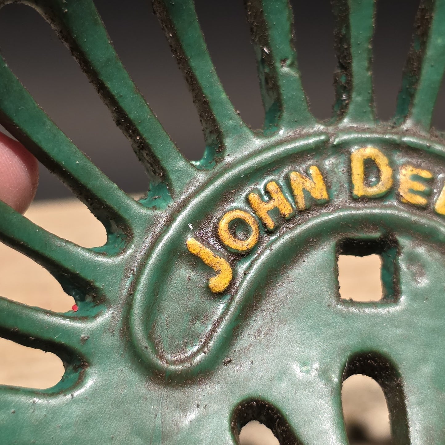 5" Antique Vintage Style Cast Iron John Deere Miniature Tractor Seat Sample