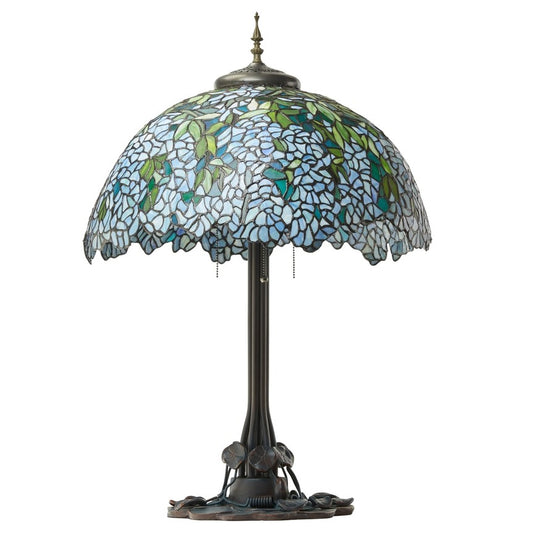 32"H Wisteria Tiffany-Style Stained Glass Table Lamp