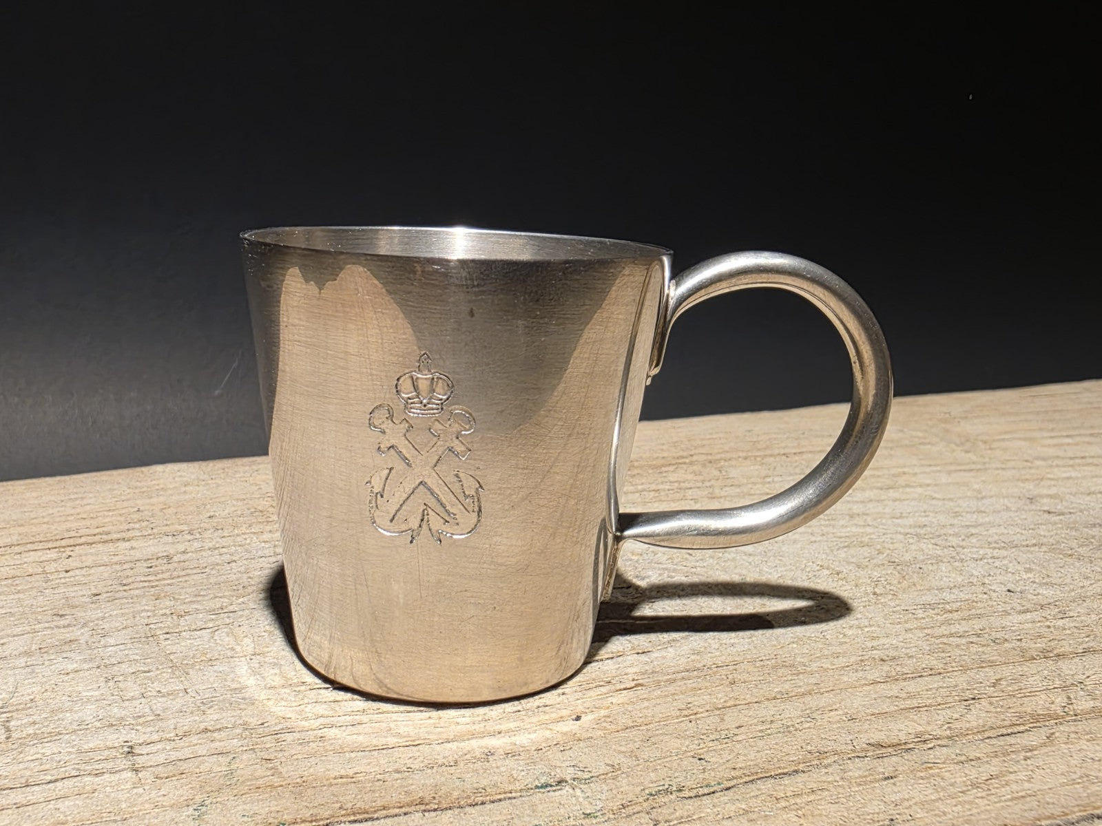 Vintage Style Metal Royal Navy Rum Cup Shot Glass Mug