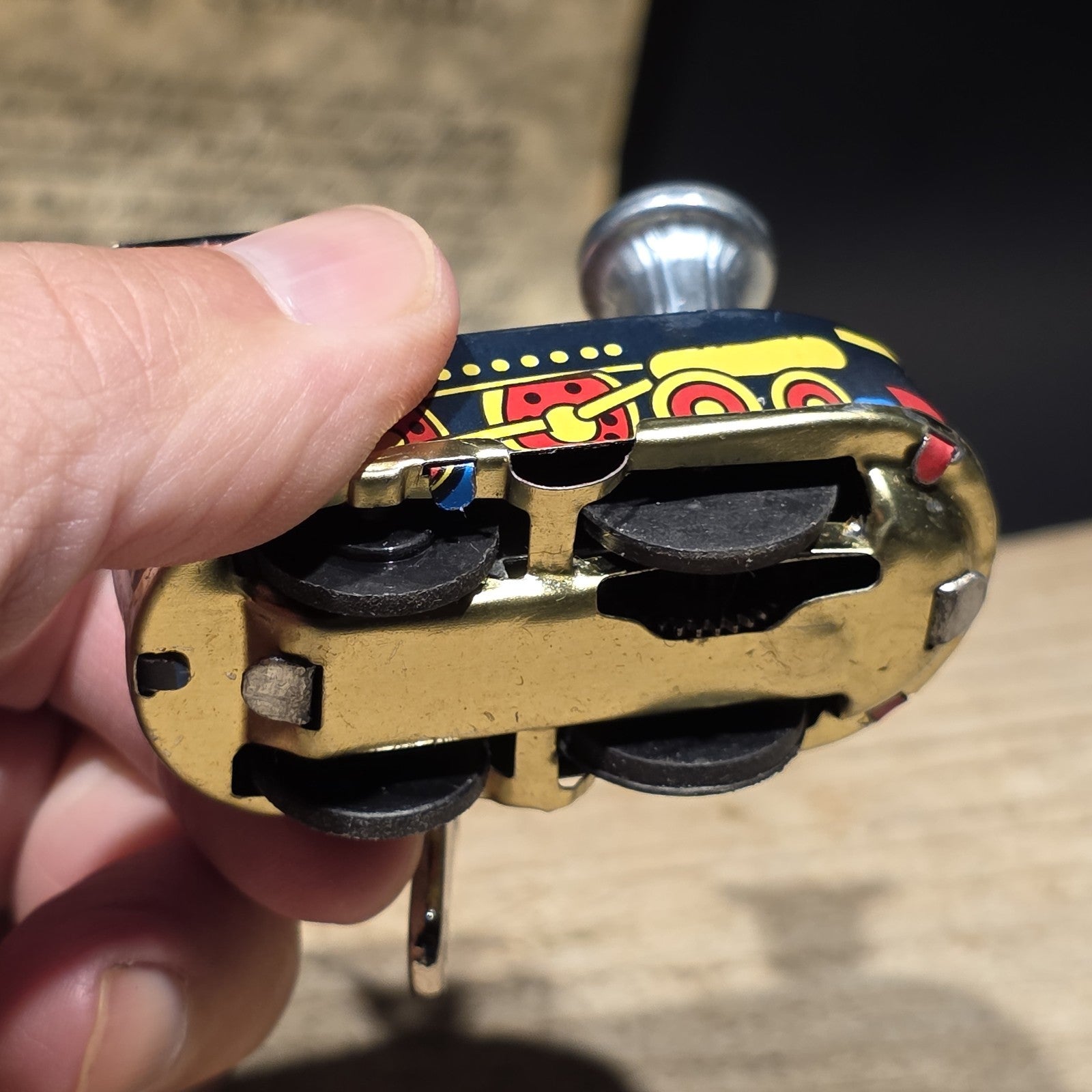 New Vintage Style Tin Litho Locomotive Toy Wind Up Train Engine