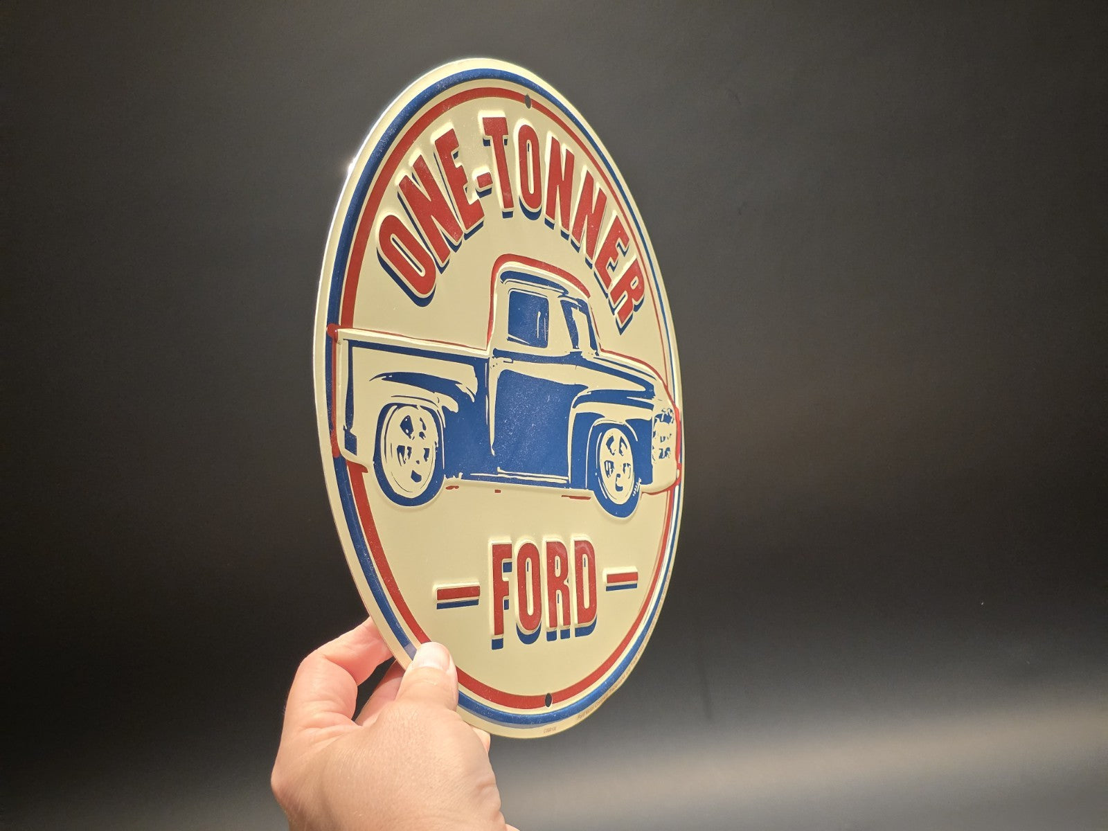 11 1/2" Vintage Style Round Metal Ford Sign