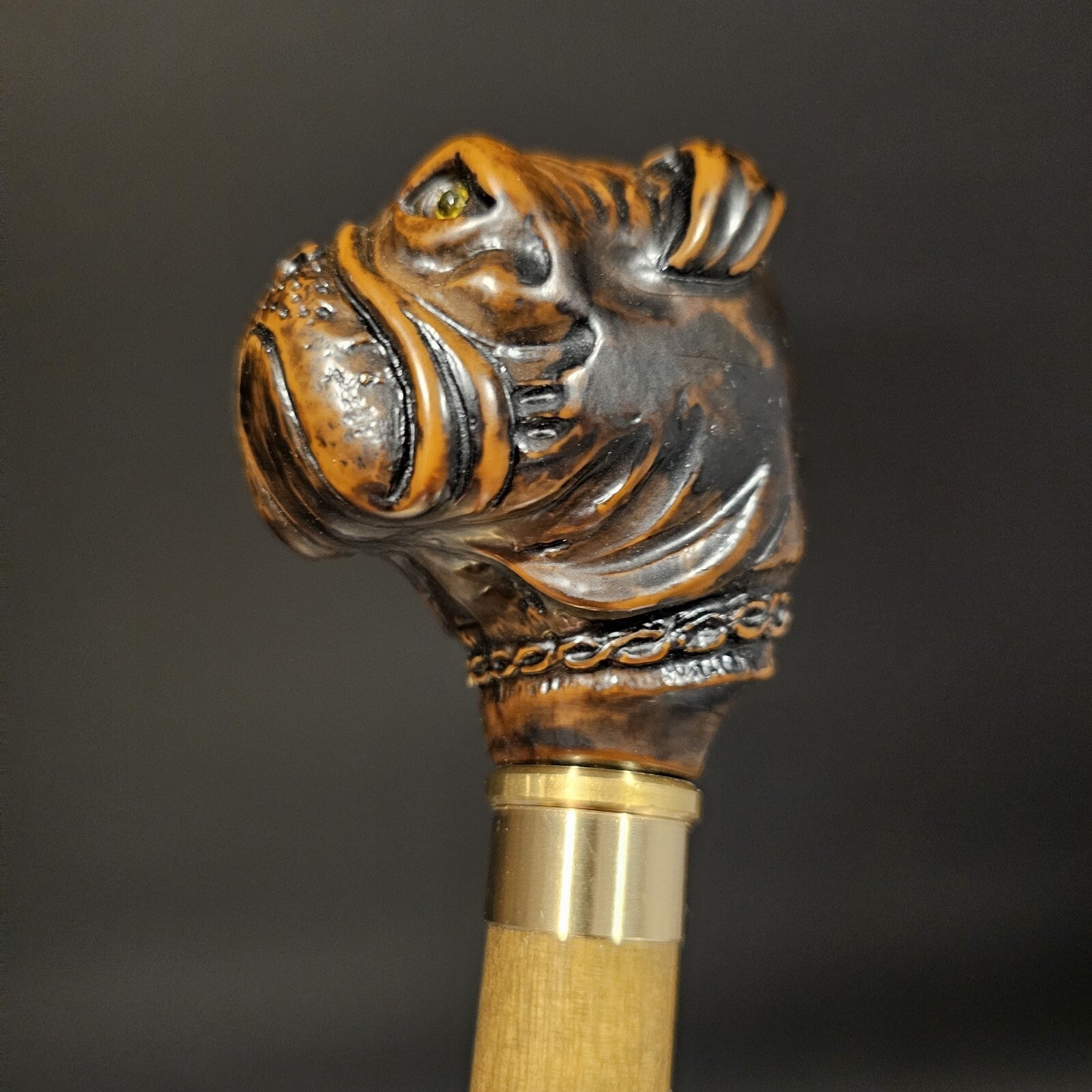 36" Antique Style Lot of 3 Figural Walking Stick Canes