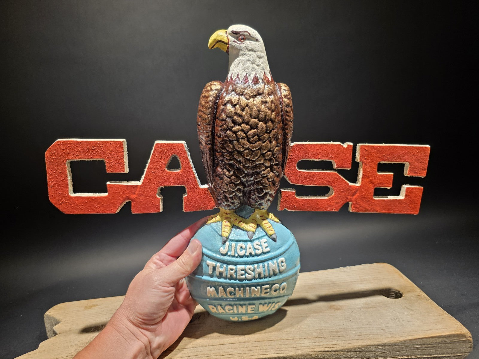Antique Style Cast Iron Case American Eagle Sign Plaque