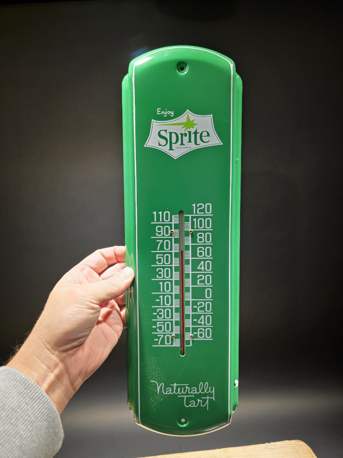 17 "Classic Vintage Style Sprite Soda Metal Thermometer Sign