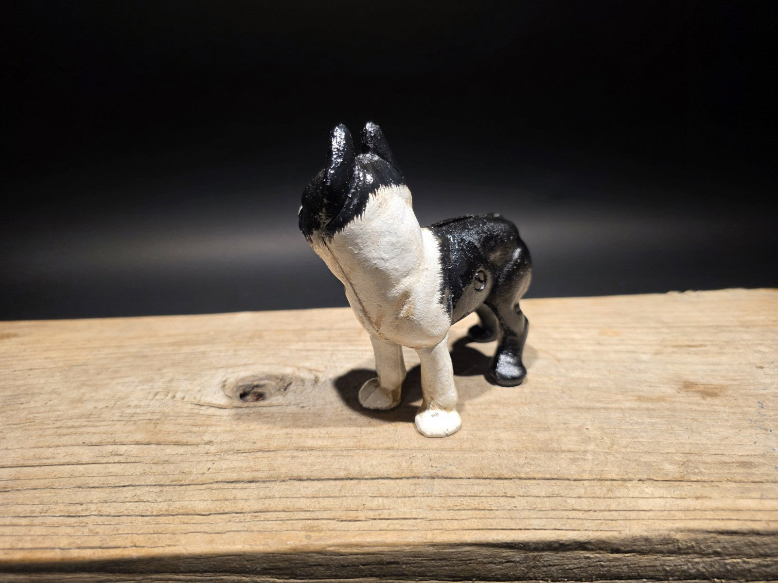 5" Antique Style Cast Iron Boston Terrier Dog Door Stop Coin Bank