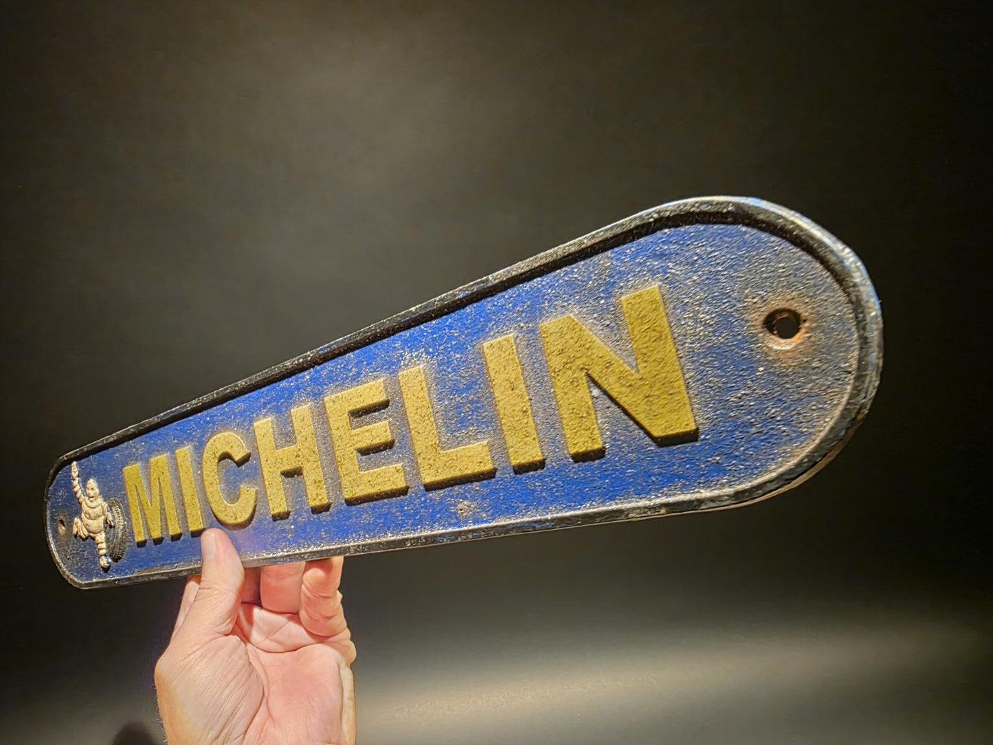 19 1/2" Antique Vintage Style Cast Iron Automotive Advertising Plaque Sign
