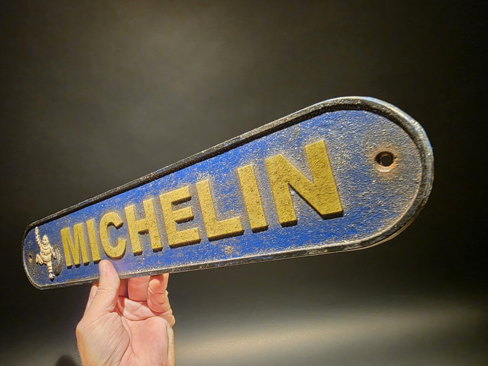 19 1/2" Antique Vintage Style Cast Iron Automotive Advertising Plaque Sign