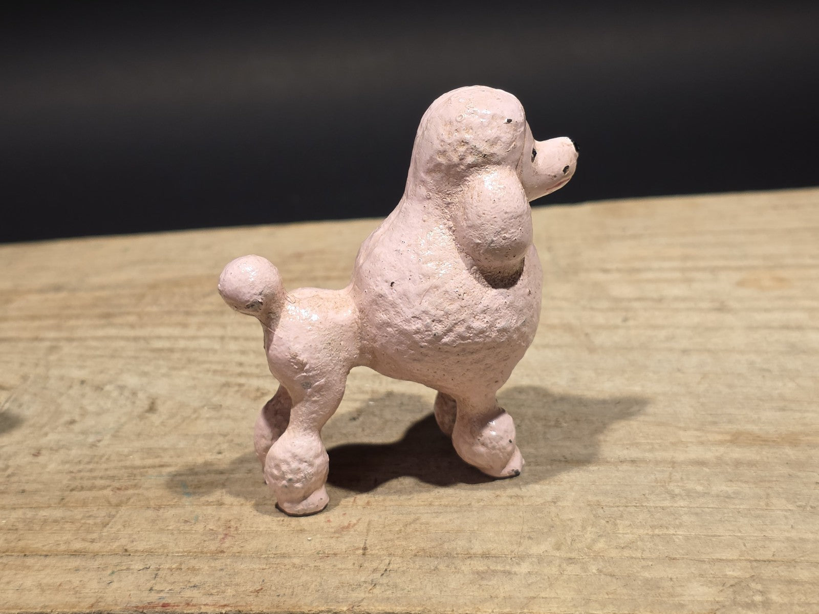 Cast Iron Pink Poodle Dog Figurine – Vintage Style Poodle Statue