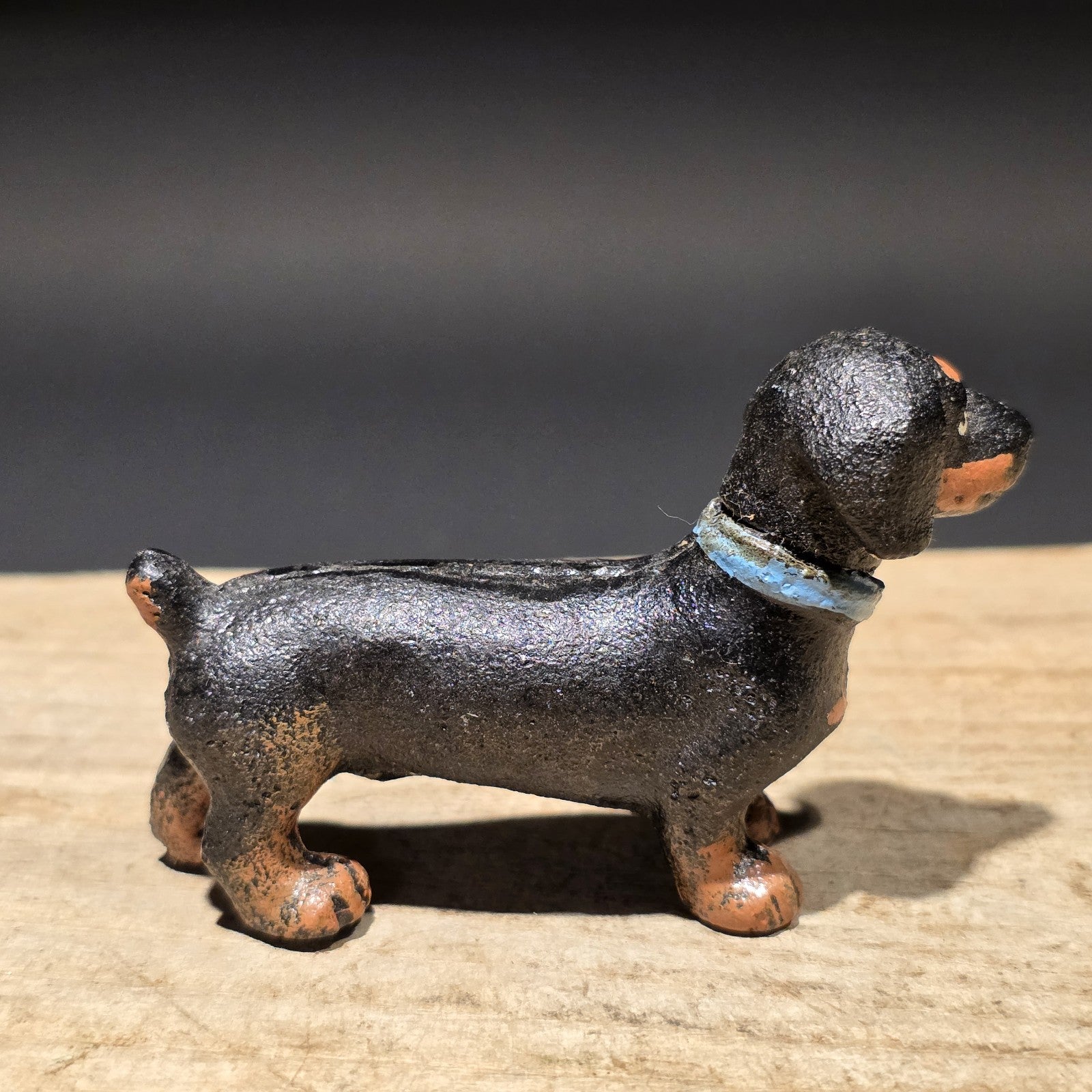 Cast Iron Dachshund Dog Figurine – Vintage Style Mini Animal Figure