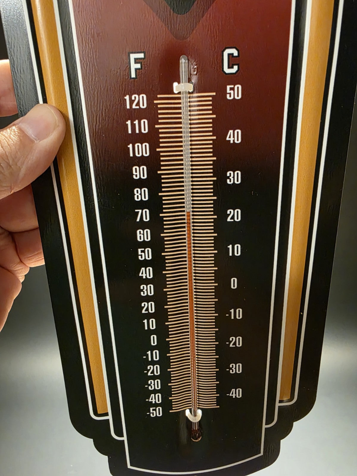 17.4 " Metal Vintage Style Indian Motorcycle Thermometer Sign