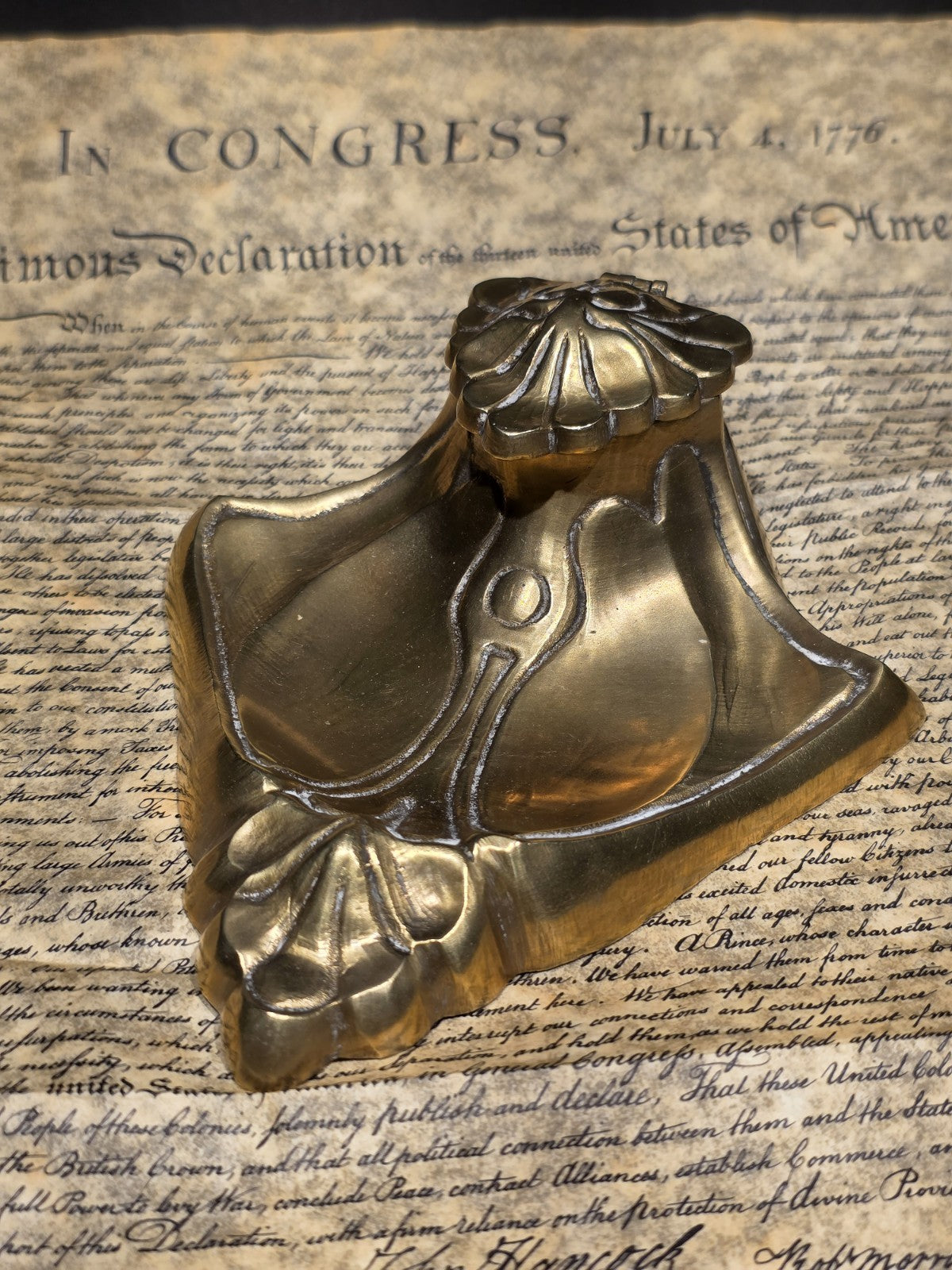  Brass Inkwell Ink pot Bottle Vintage Antique Style