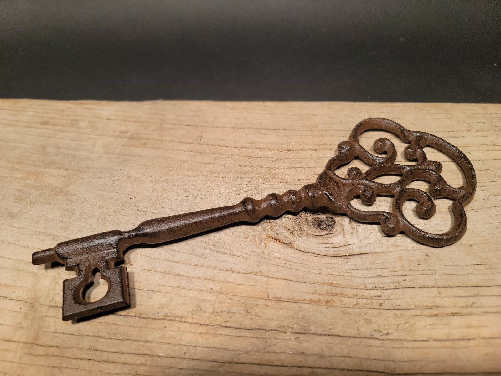 Antique Vintage Style Cast Iron Large Ornate Skeleton Key 