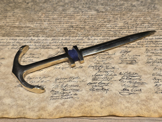 8" Vintage Style Brass Anchor Letter Opener Nautical Desk Accessory