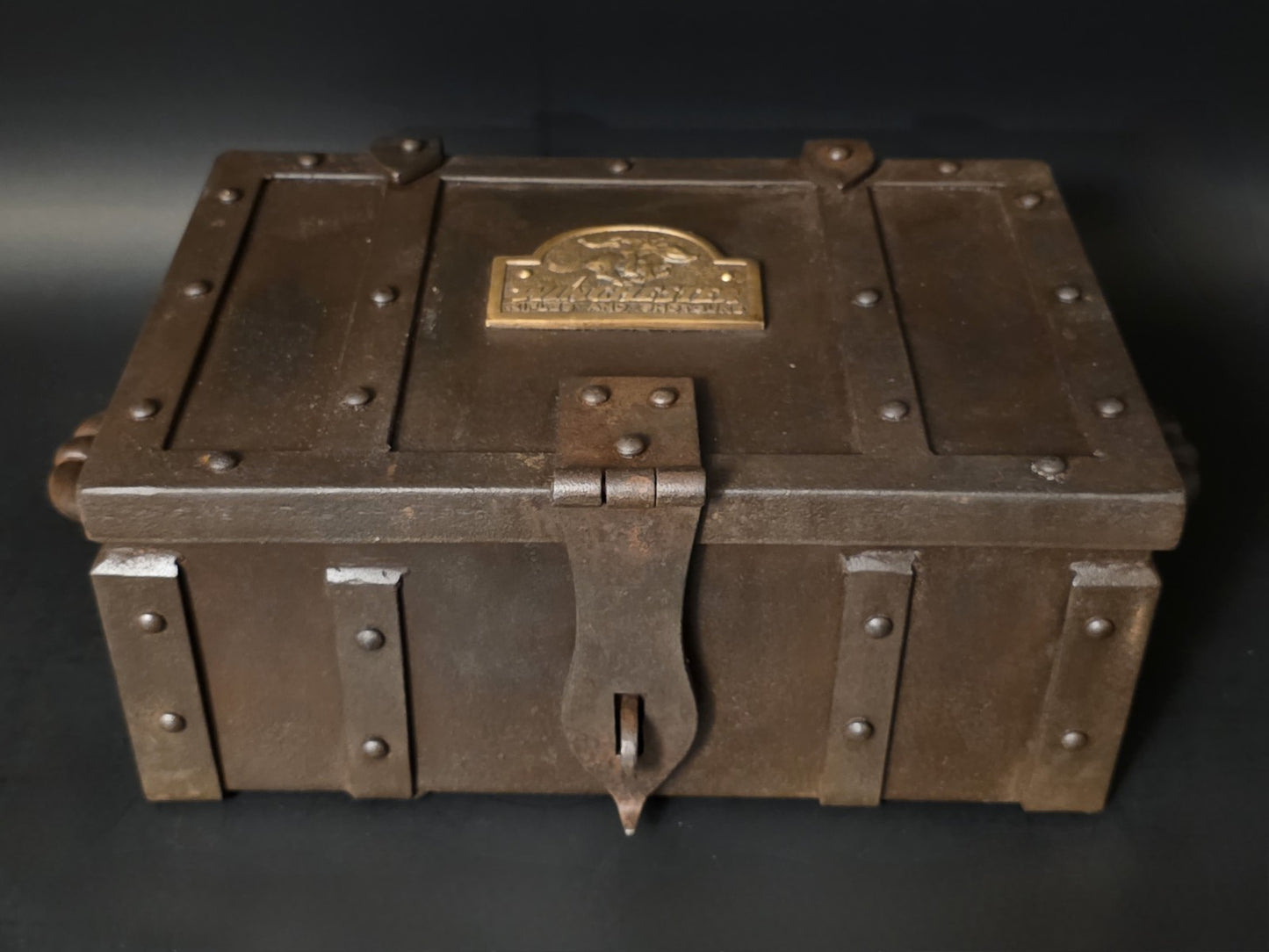 15" Antique Style Cast Iron Winchester Ammunition Chest Strongbox