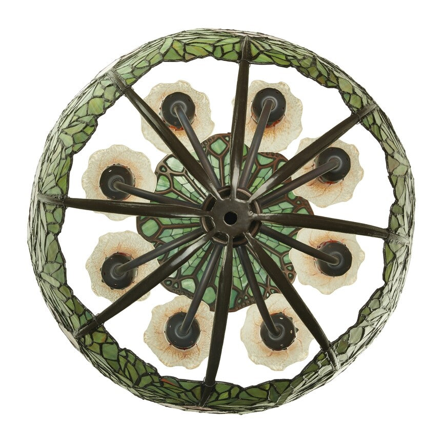 27"H Lotus Mosaic Base Stained Glass Table Lamp