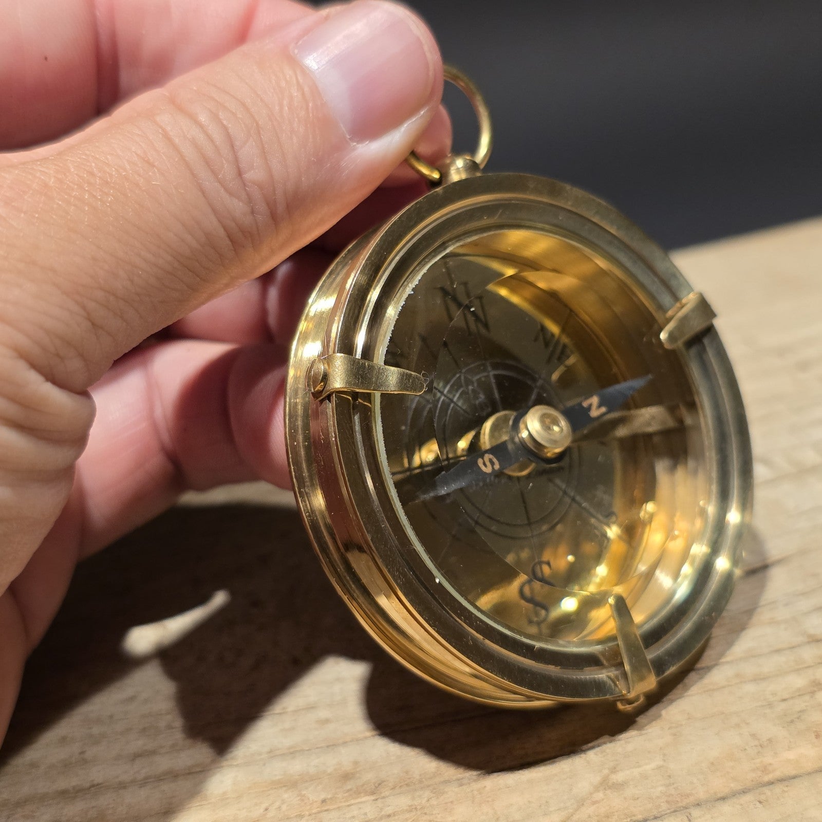 Brass Pocket Compass – Vintage Style Nautical Hunter Case Compass