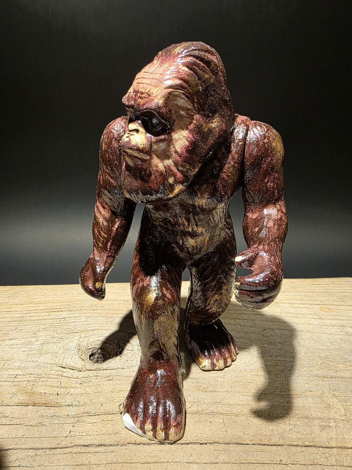 7 1/2" Antique Style Cast Iron Big Foot Sasquatch Coin Bank