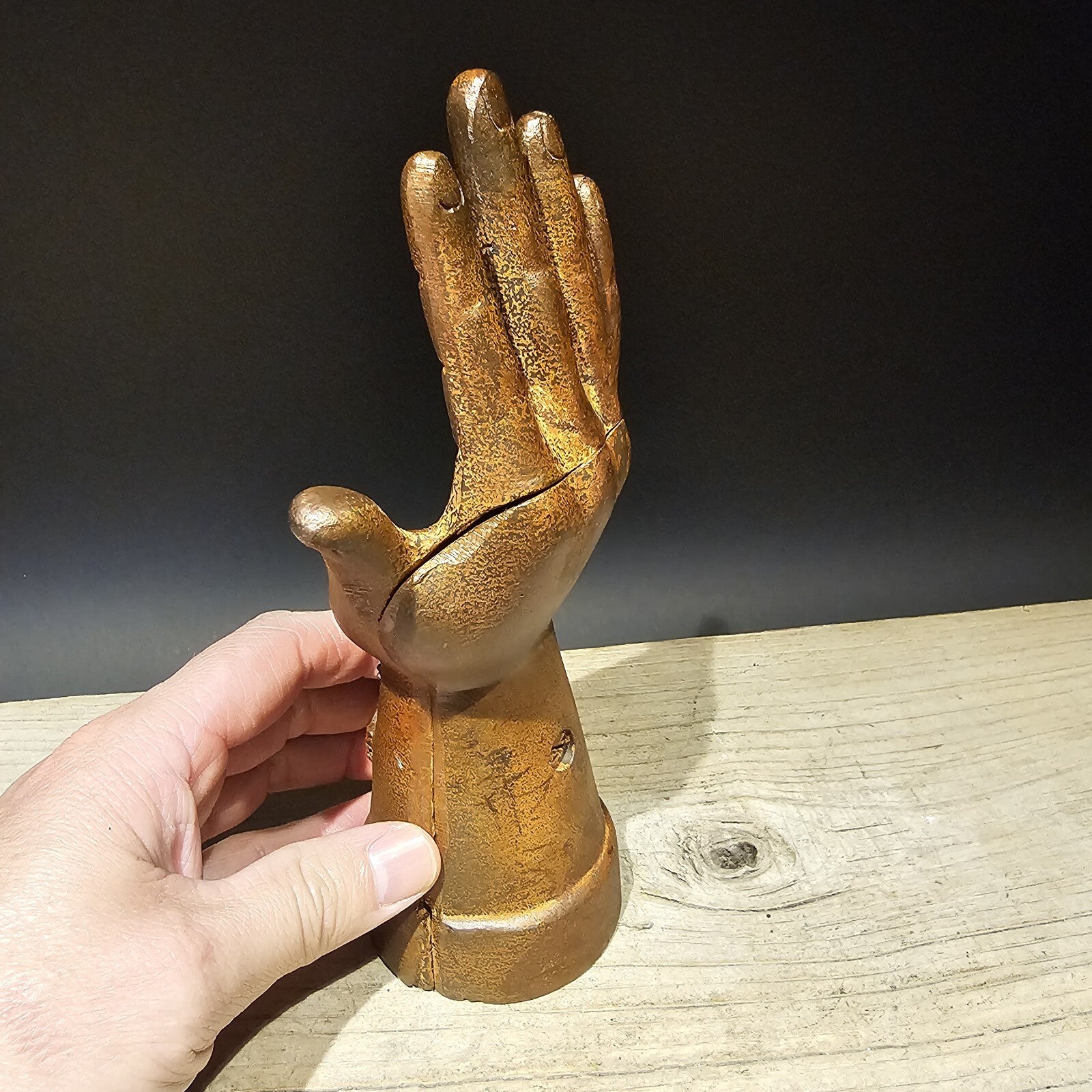Vintage Antique Style Cast Iron Coca Cola Hand Coin Bank