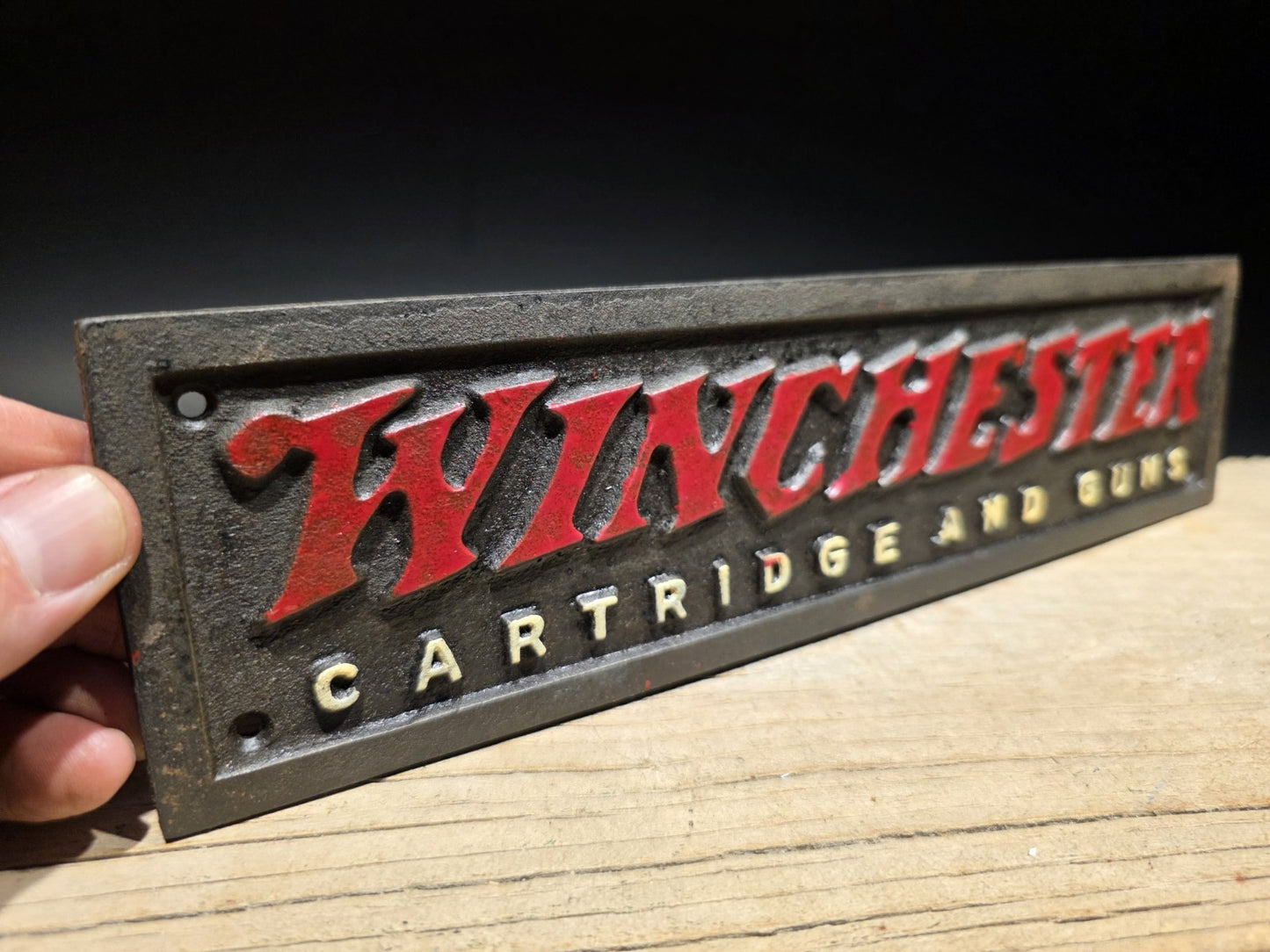12" Cast Iron Winchester Plaque Sign