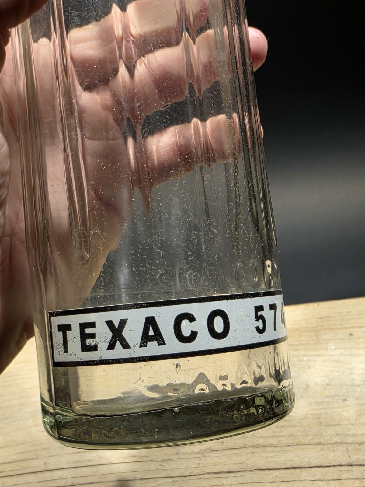 Vintage Style Glass Texaco Fire Chief Oil Bottle