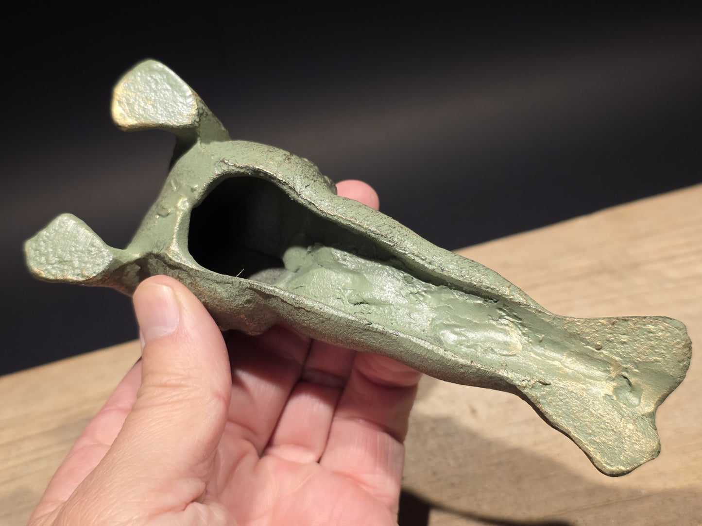Vintage Style Cast Iron Yoga Frog Door Stop or Garden Statue