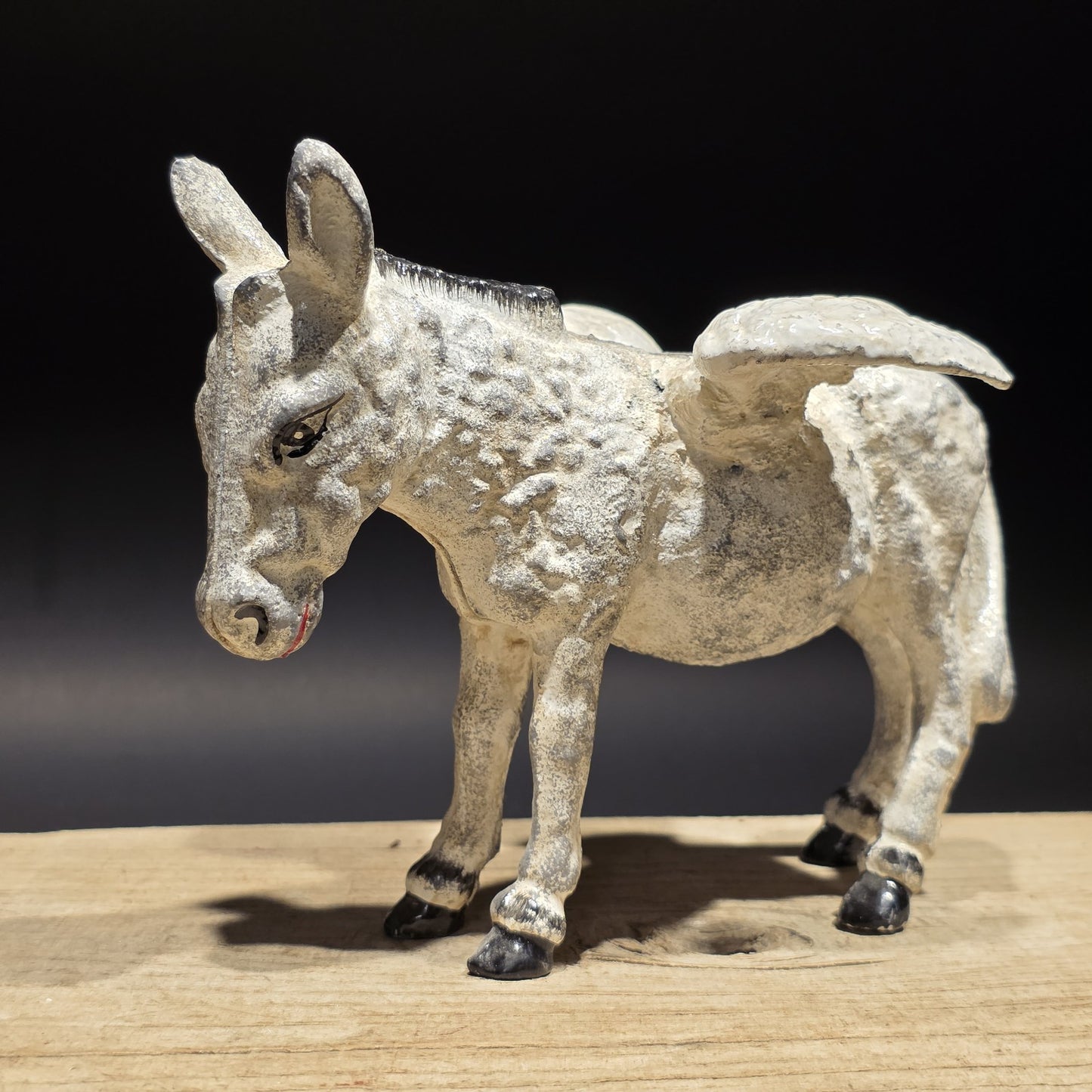 Antique Vintage Style Cast Iron Flying Donkey Coin Bank