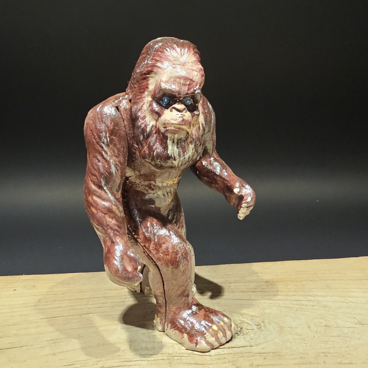 7 1/2" Antique Style Cast Iron Big Foot Sasquatch Coin Bank