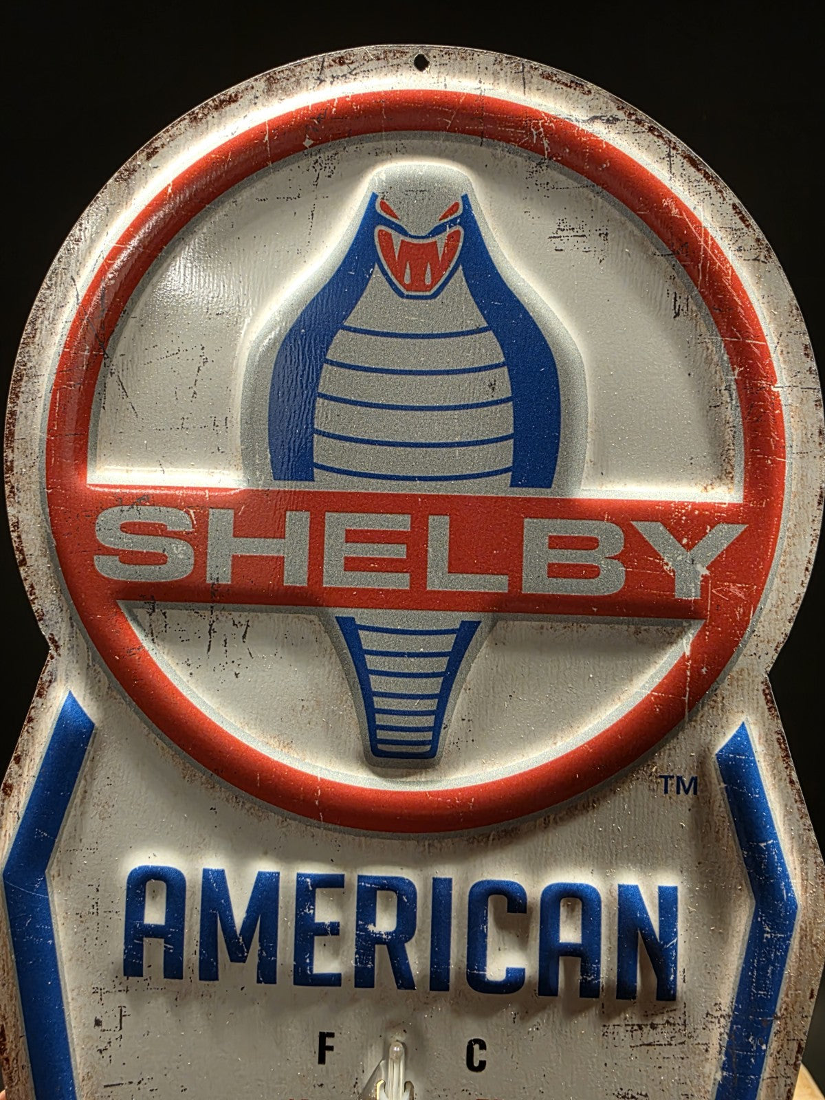 17.5 " Metal Vintage Style Ford Shelby American Thermometer Sign