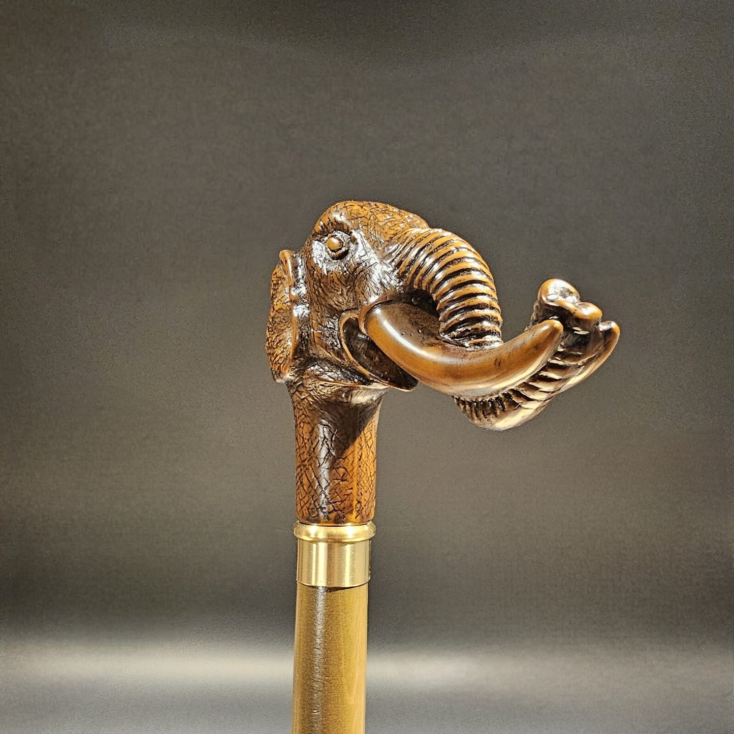 36" Antique Style Elephant Walking Stick Cane