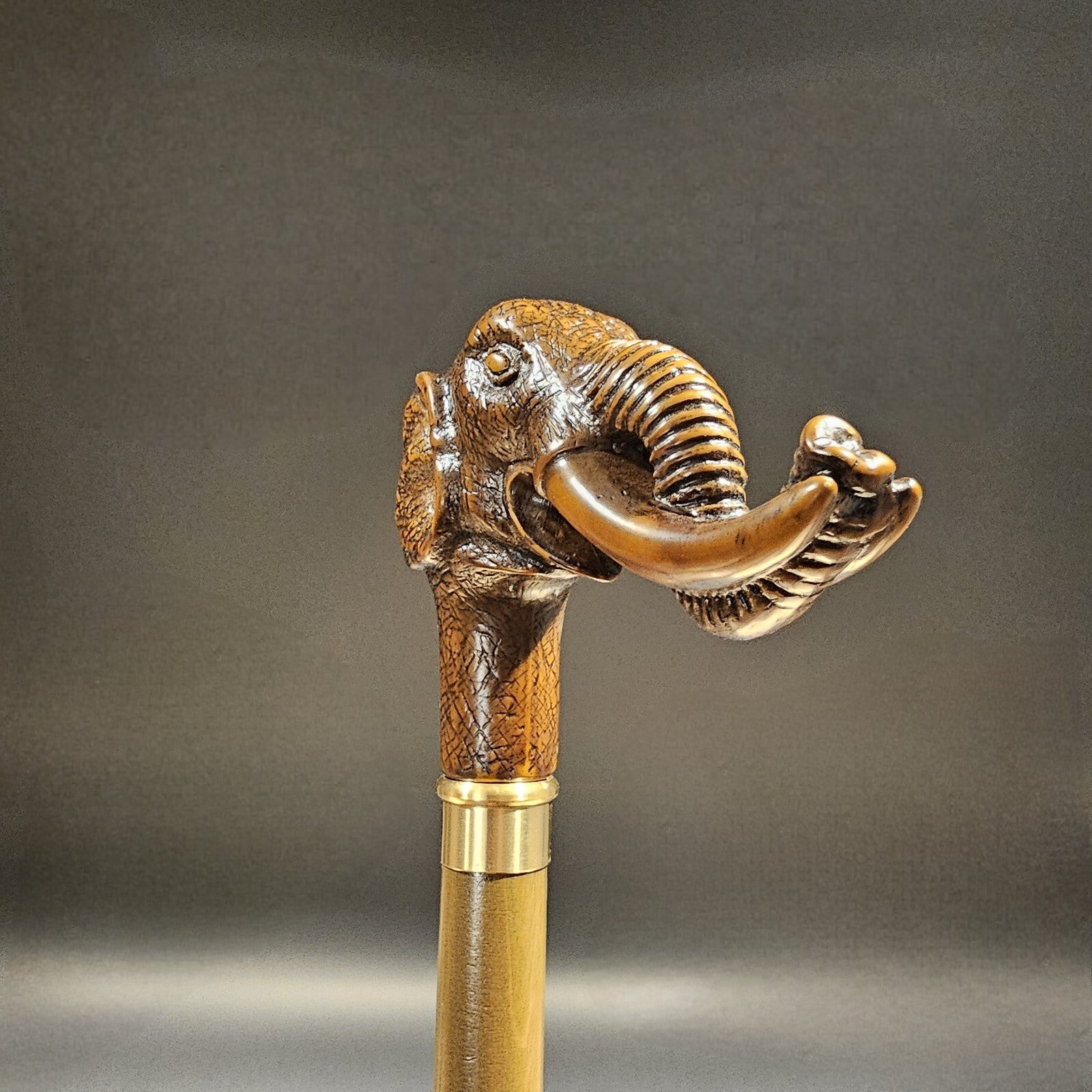 36" Antique Style Elephant Walking Stick Cane