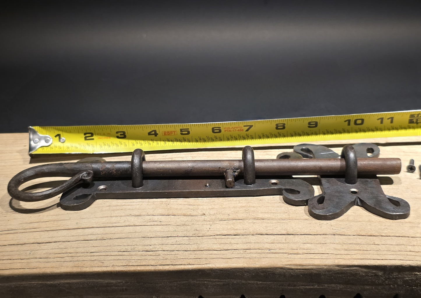 Antique Style Pennsylvania German  Slide Latch Hand Forged Primitive Iron