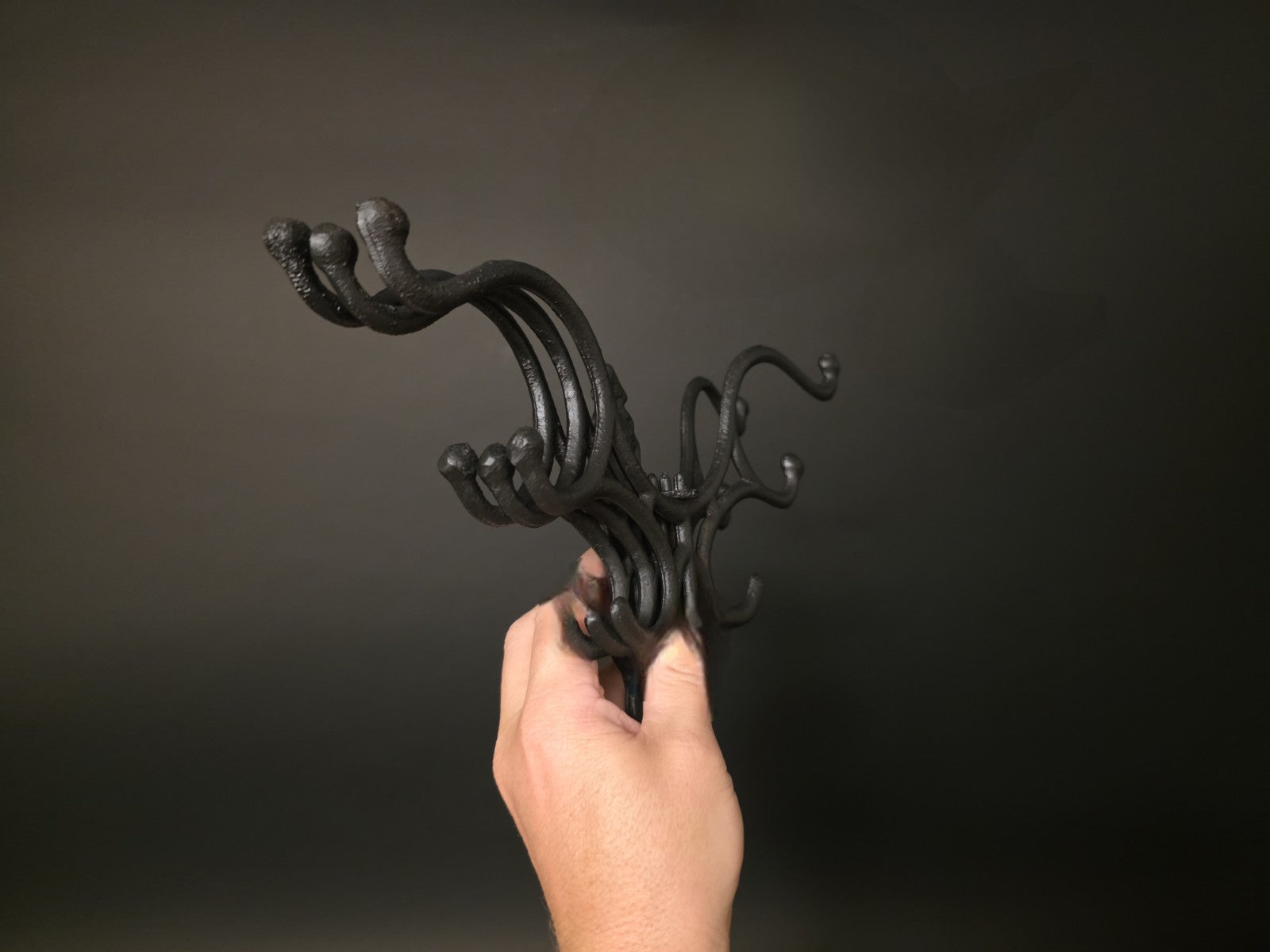 Antique Vintage Style Wall Hook Swivel Folding Coat Hanger Hardware Black Finish