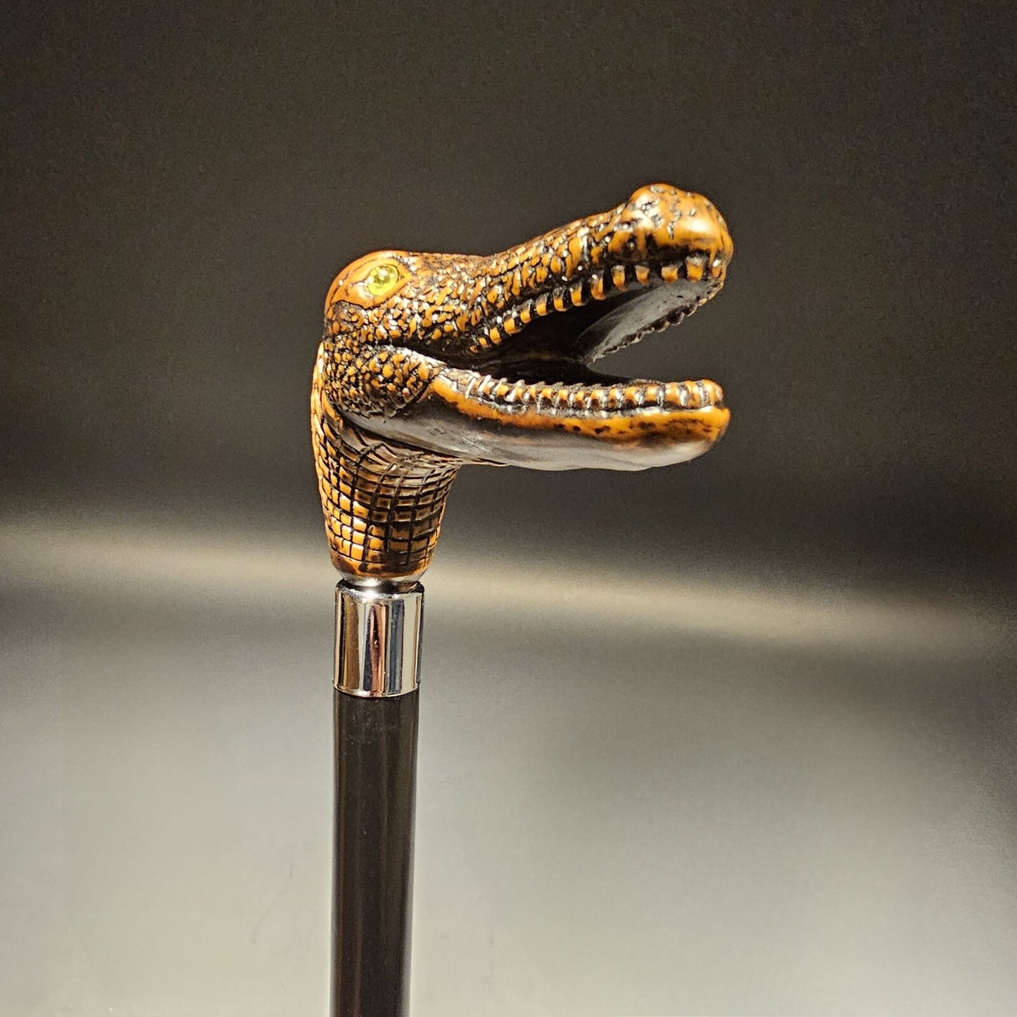 36" Antique Style Gator Head Walking Stick Cane