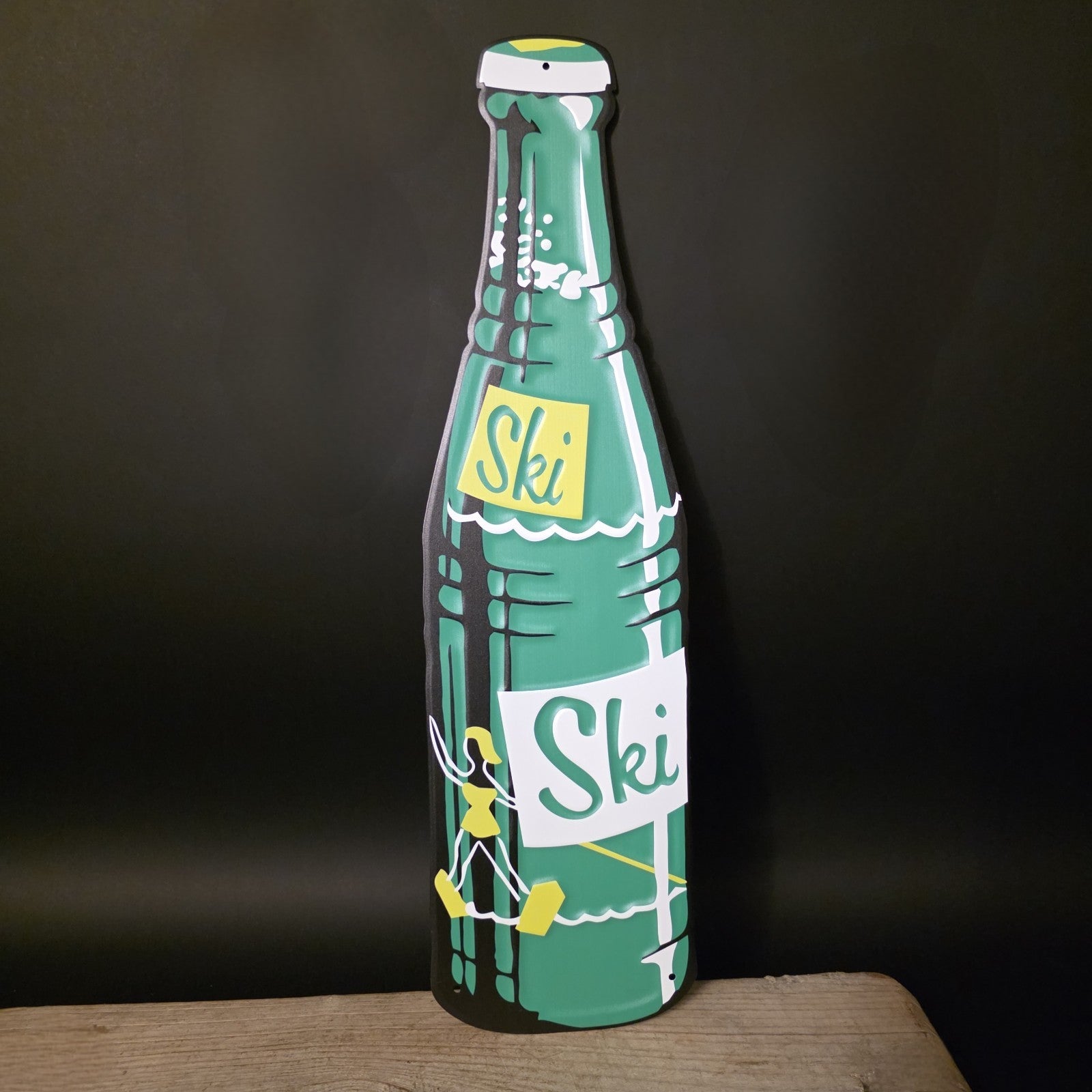 22" Vintage Style Ski Soda Advertising Metal Wall Sign